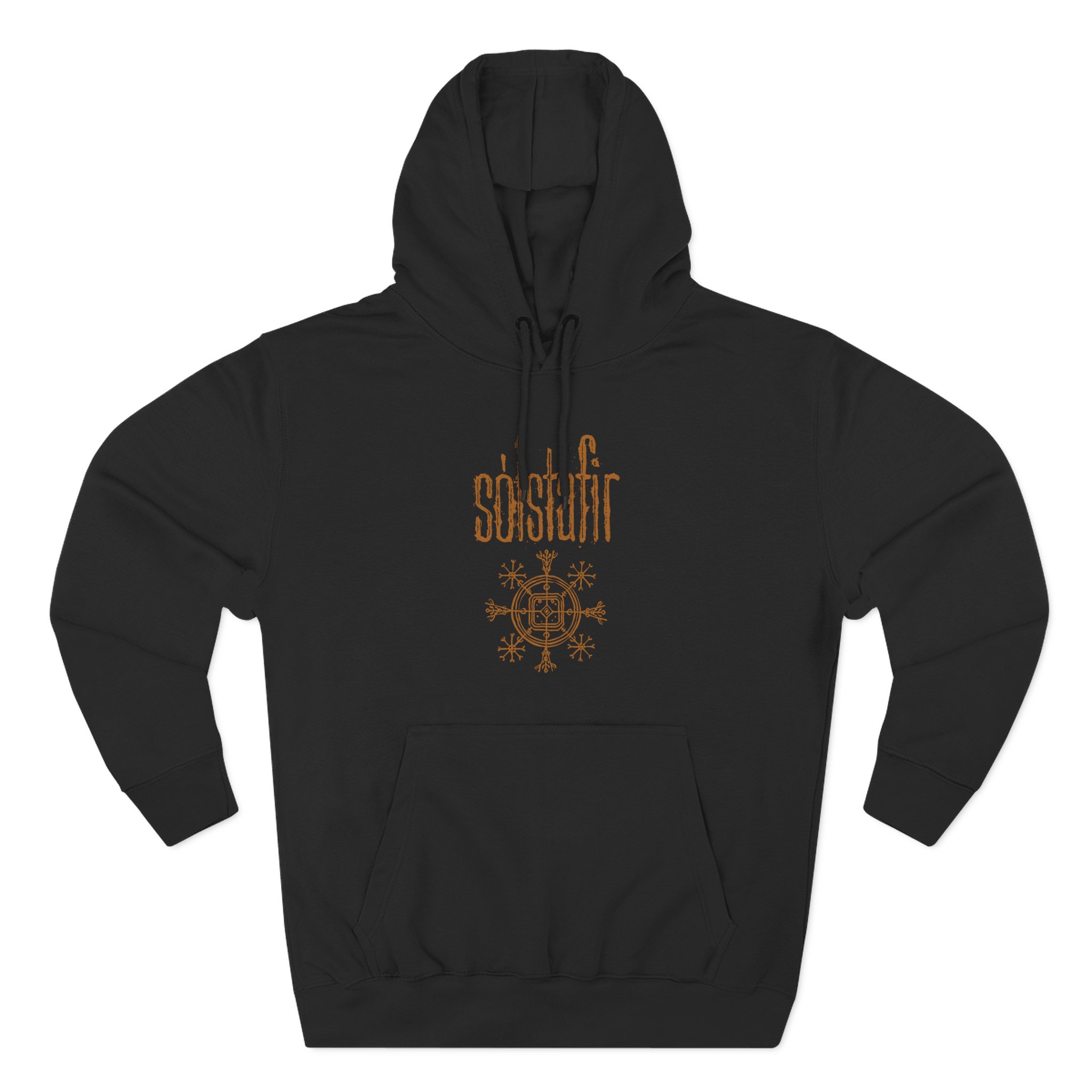 Solstafir Gold Logo Three-Panel Fleece Hoodie