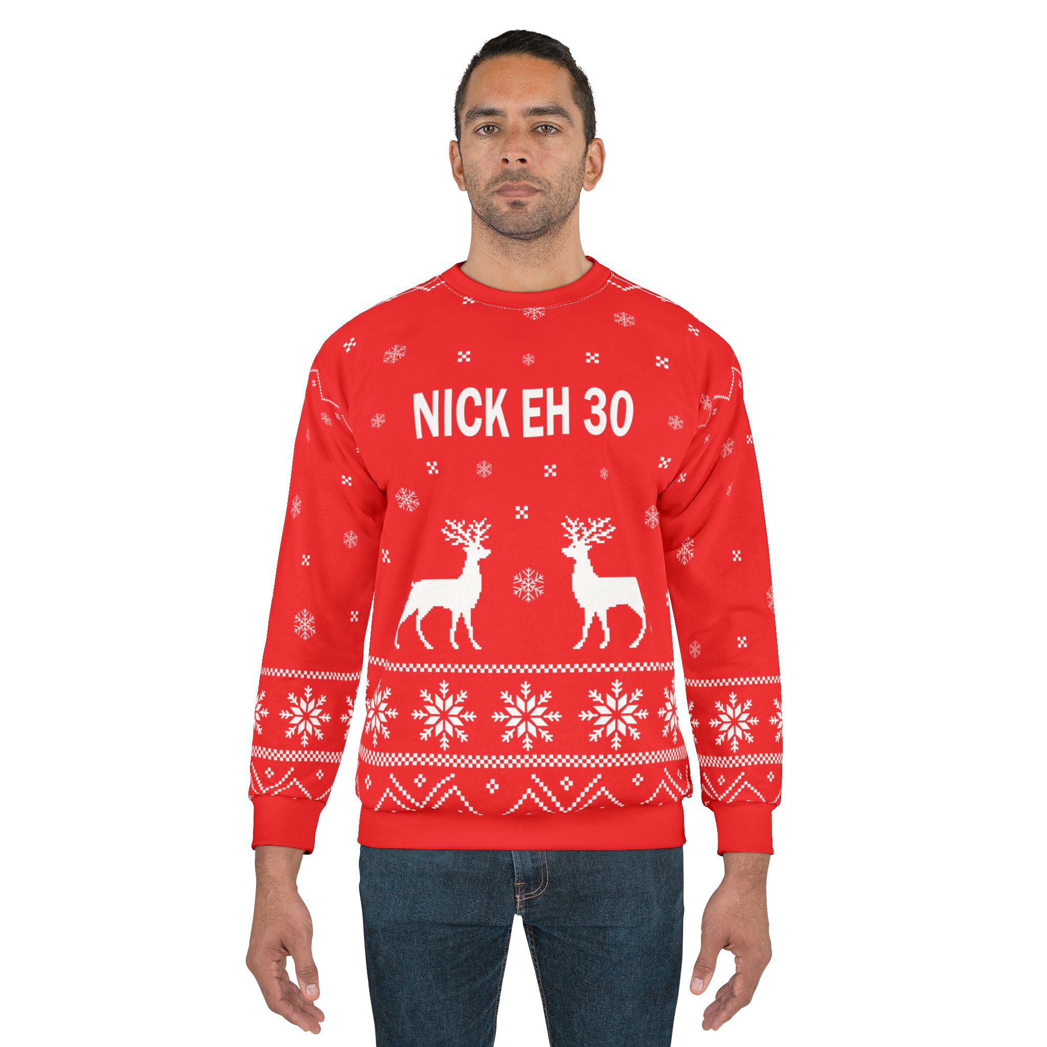 Nick Eh 30 Unisex Sweatshirt (AOP) - Image 3