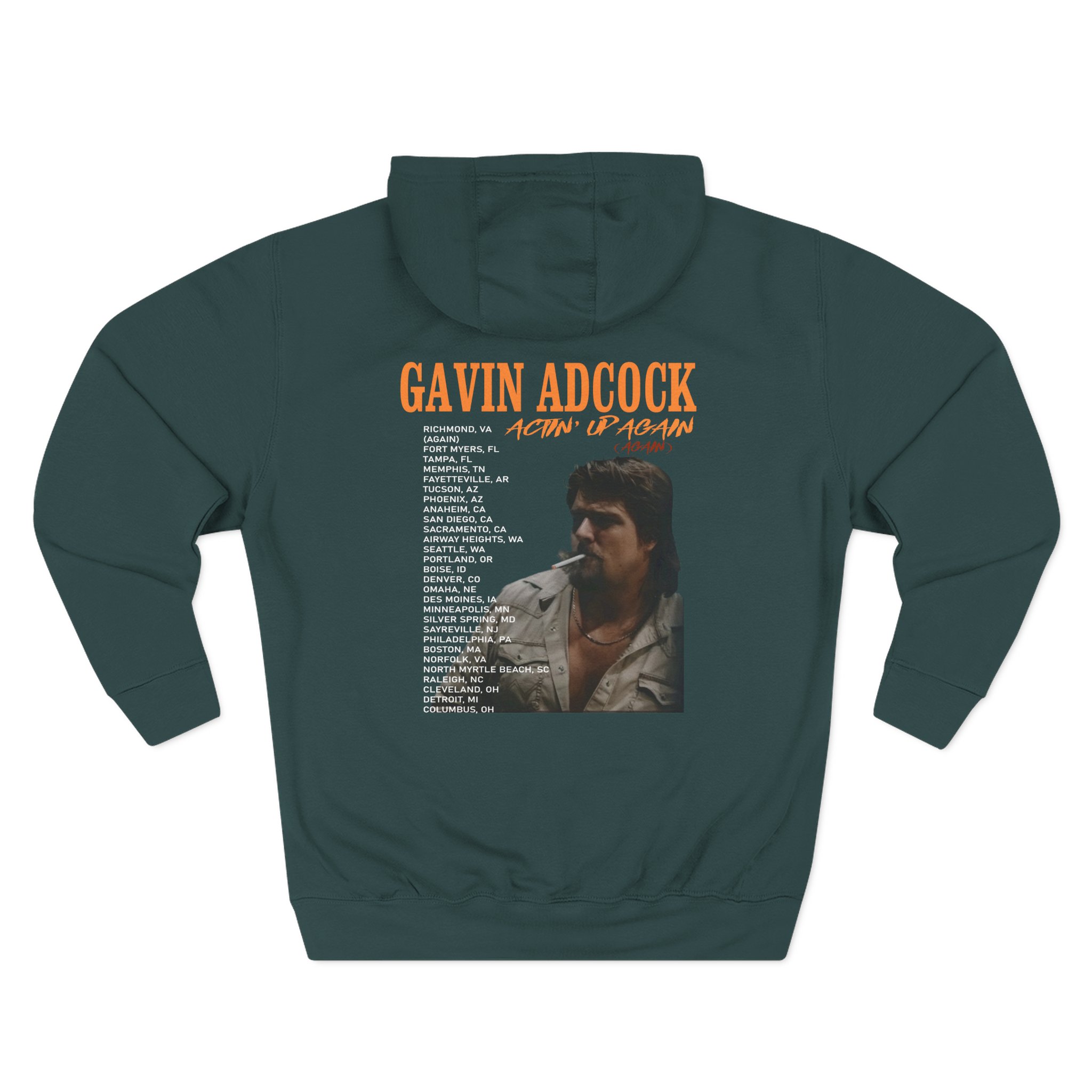 Gavin Adcock Actin' Up Again Tour Three-Panel Fleece Hoodie - Image 4