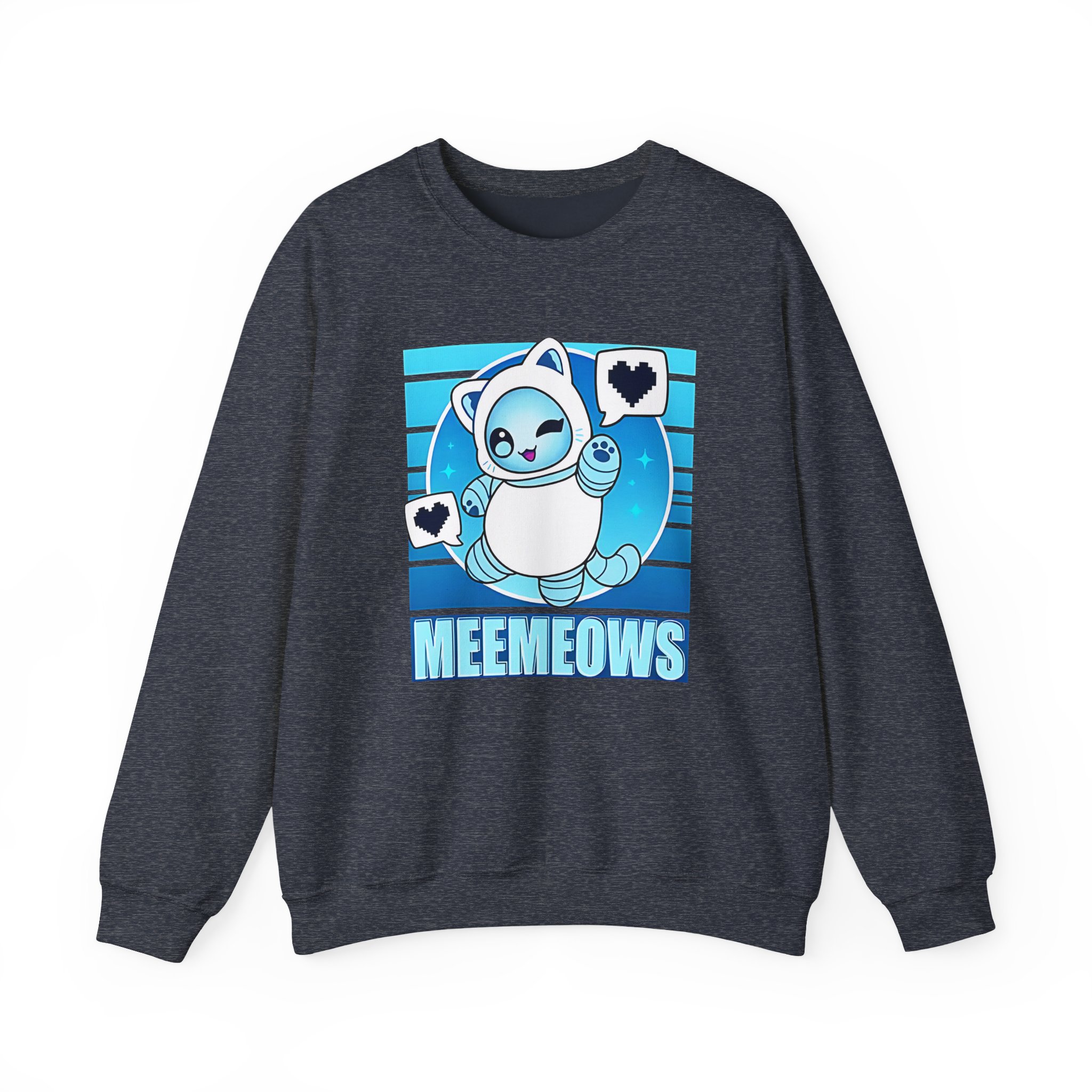 Aphmau Robot Cat Unisex Heavy Blend™ Crewneck Sweatshirt - Image 11