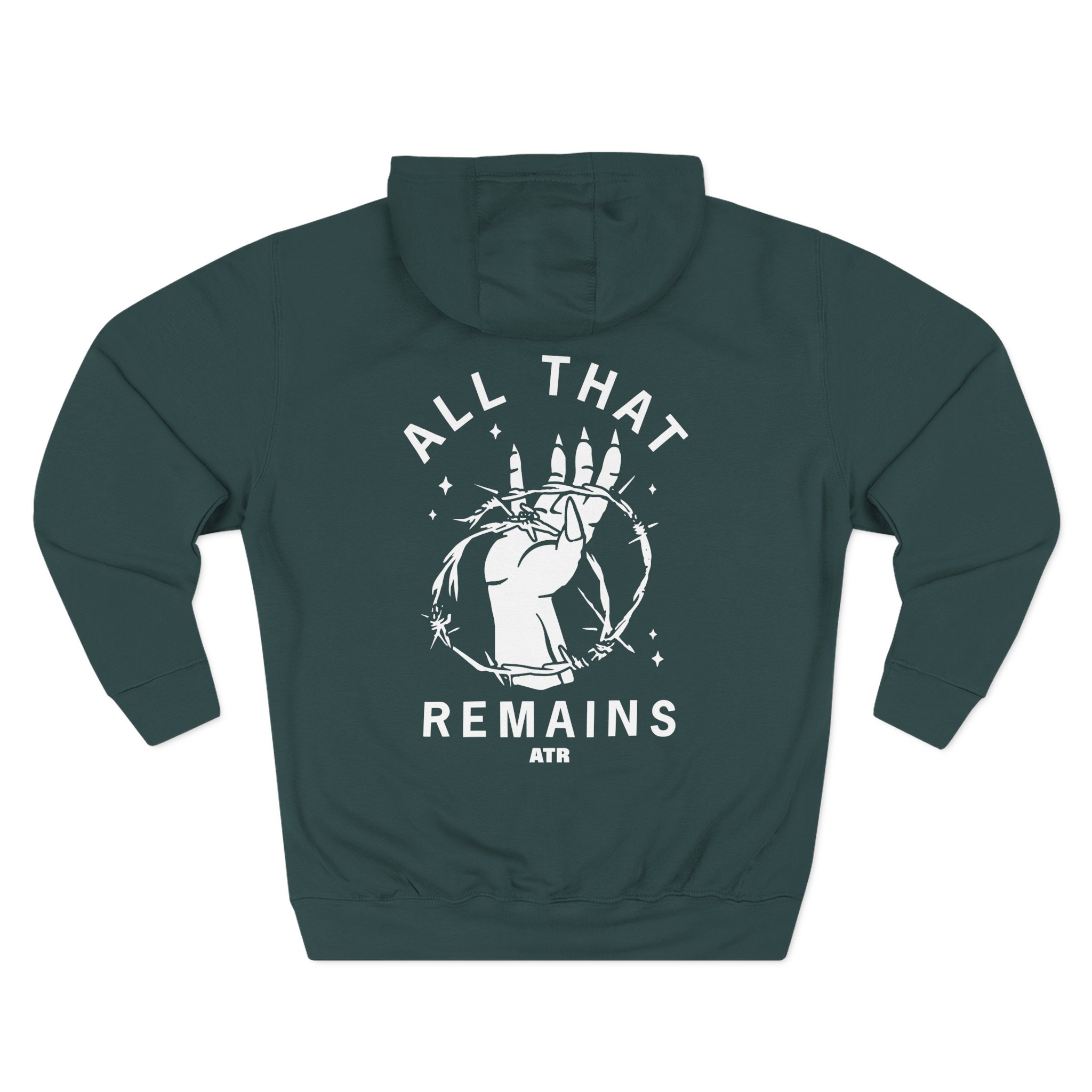 All That Remains Barbed Wire Three-Panel Fleece Hoodie - Image 4