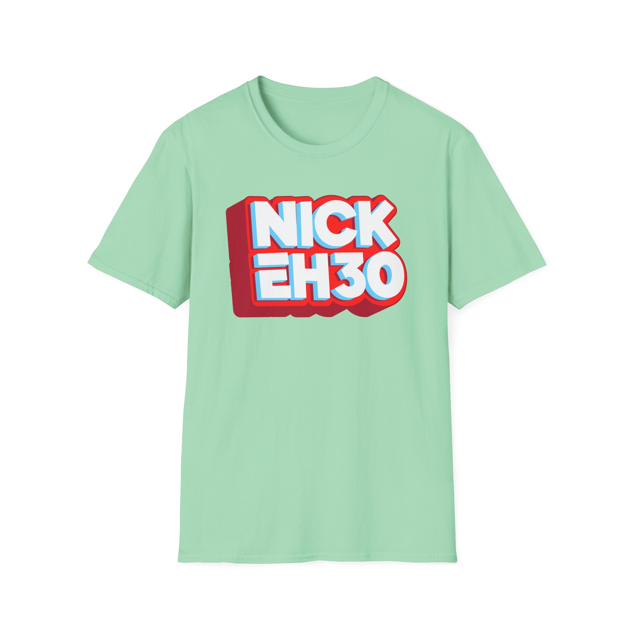 Nick Eh 30 Logo Unisex Softstyle T-Shirt - Image 9