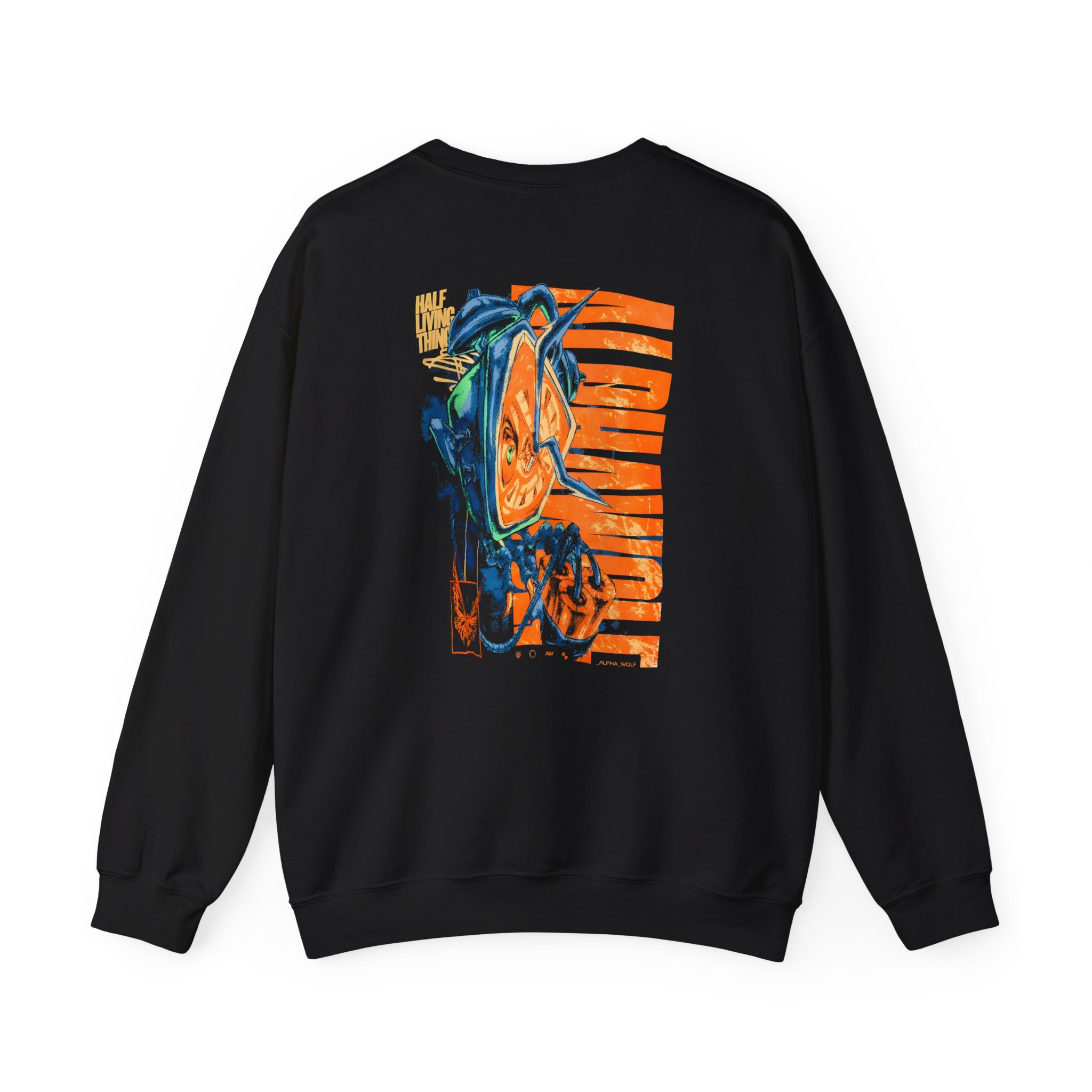 Alpha Wolf Clock Unisex Heavy Blend™ Crewneck Sweatshirt - Image 2