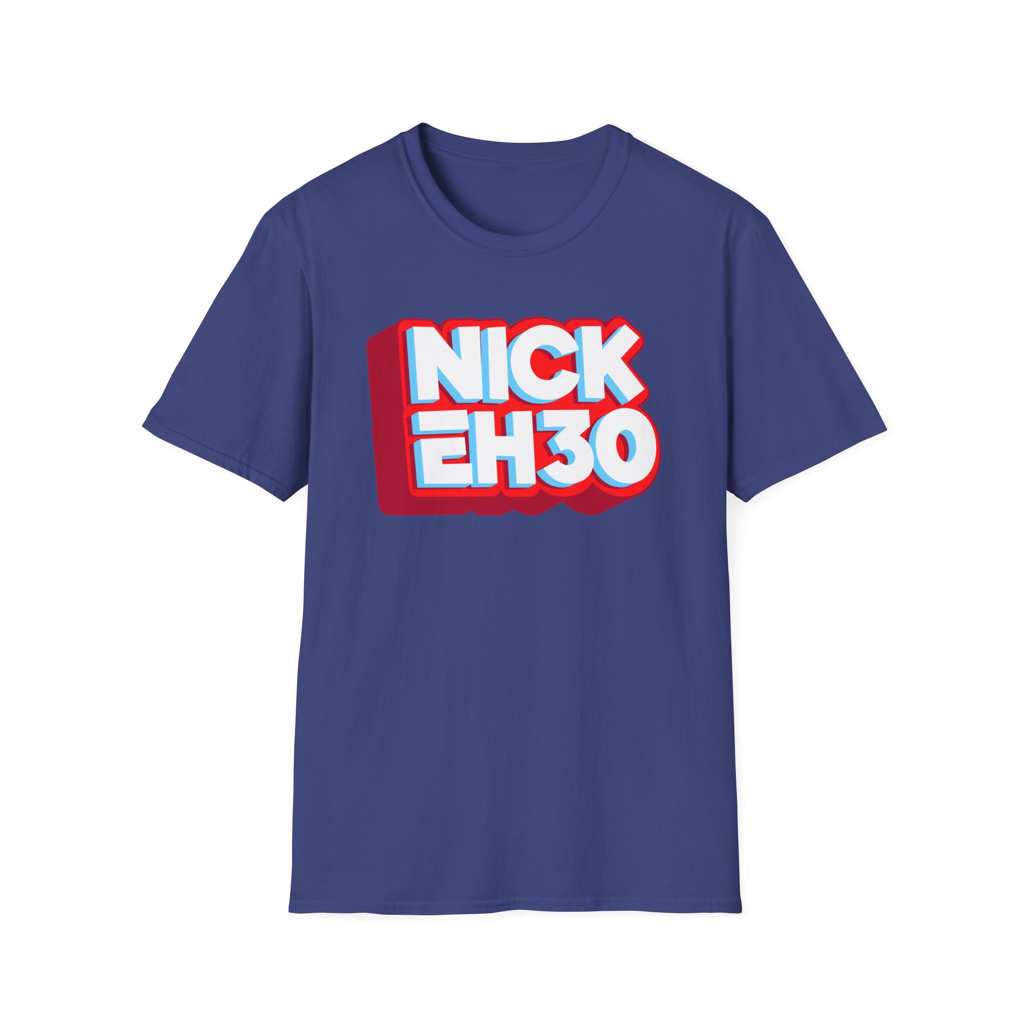 Nick Eh 30 Logo Unisex Softstyle T-Shirt - Image 19
