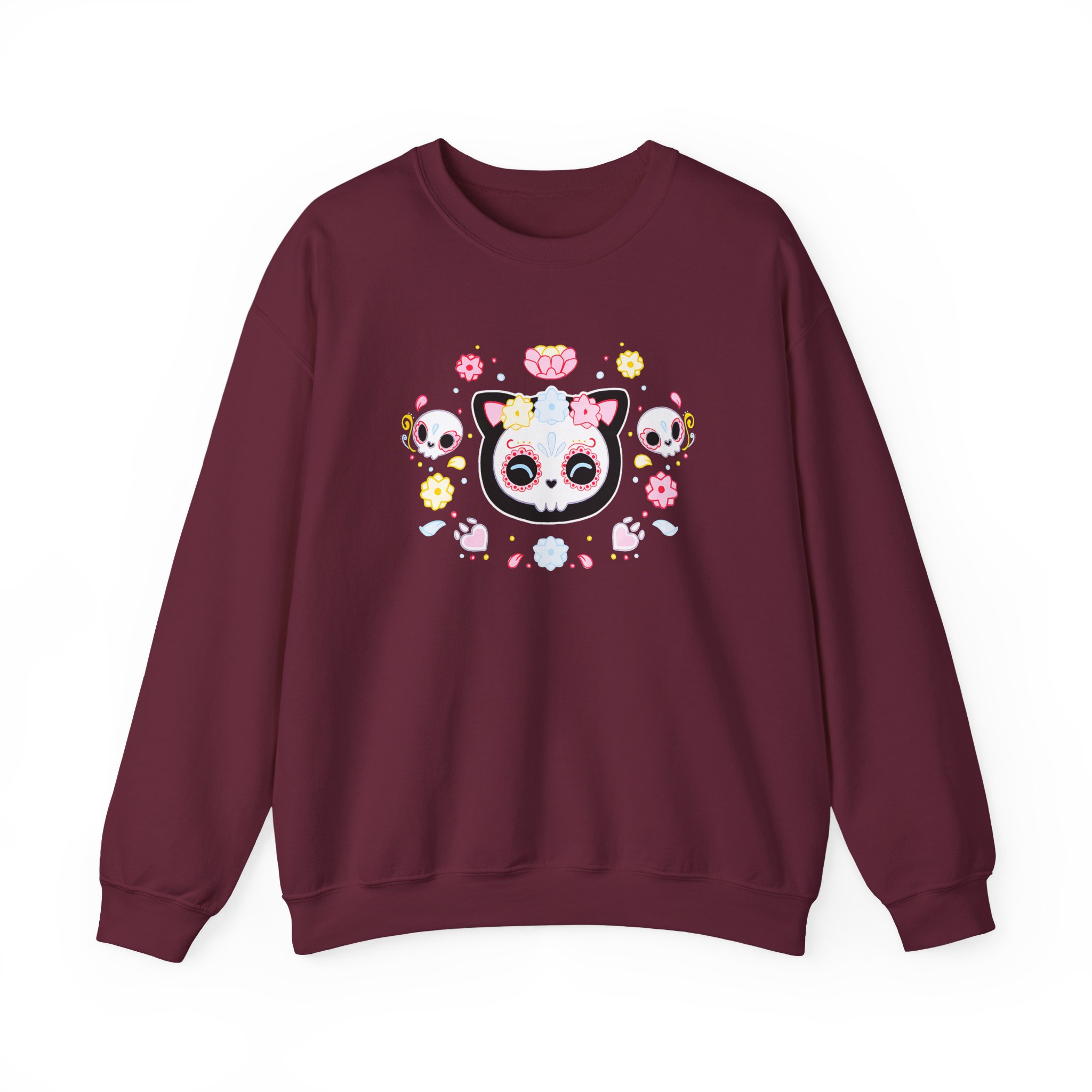 Aphmau Sugar Skull Cat Unisex Heavy Blend™ Crewneck Sweatshirt - Image 3