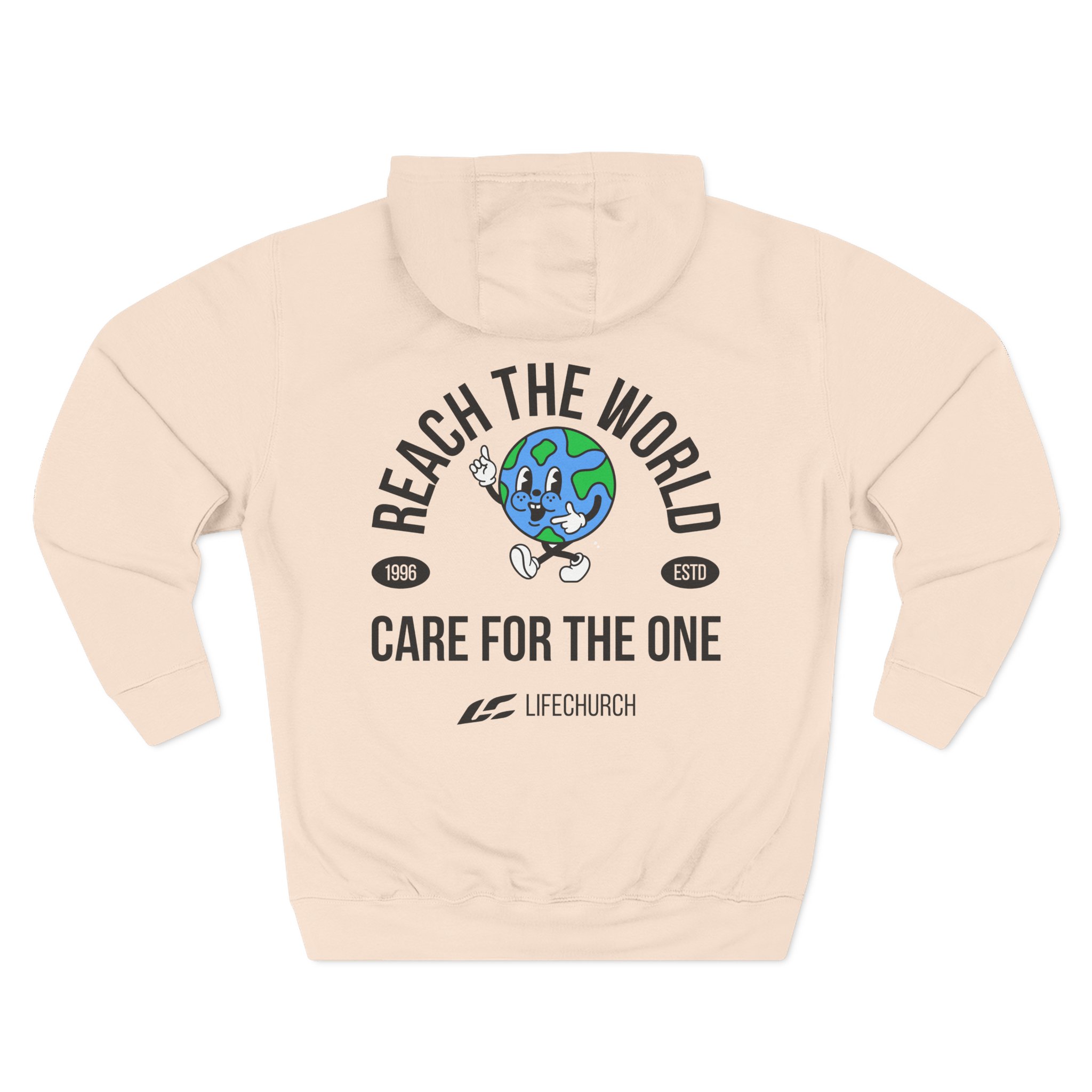 Life Church Reach the World Care for the One Three-Panel Fleece Hoodie - Image 8