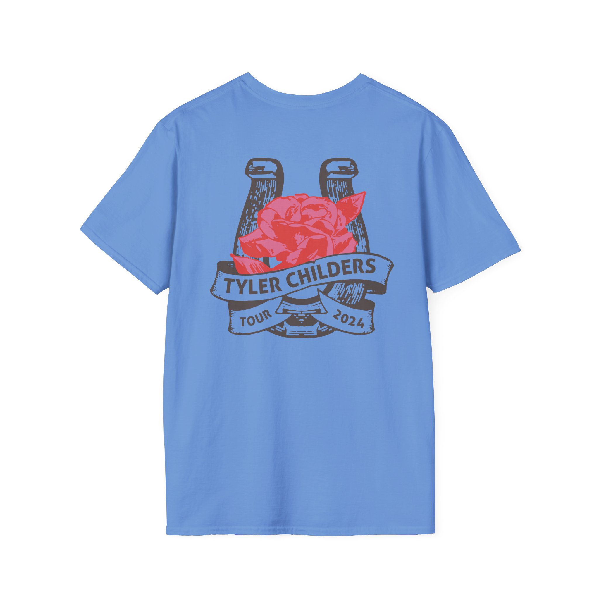 Tyler Childers Blue Muleshoe Unisex Softstyle T-Shirt - Image 16