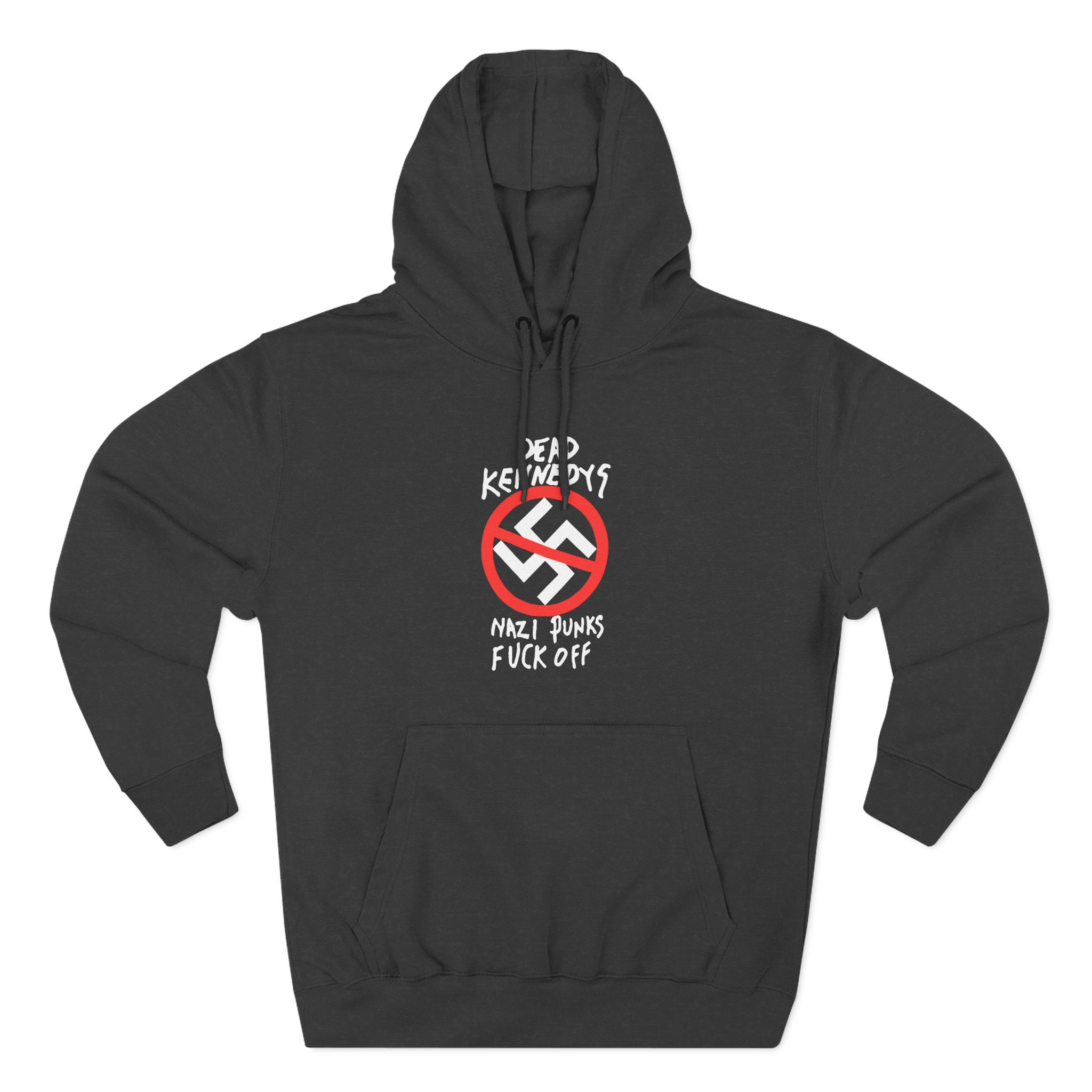 Dead Kennedys Nazi Punks Fuck Off Three-Panel Fleece Hoodie - Image 3