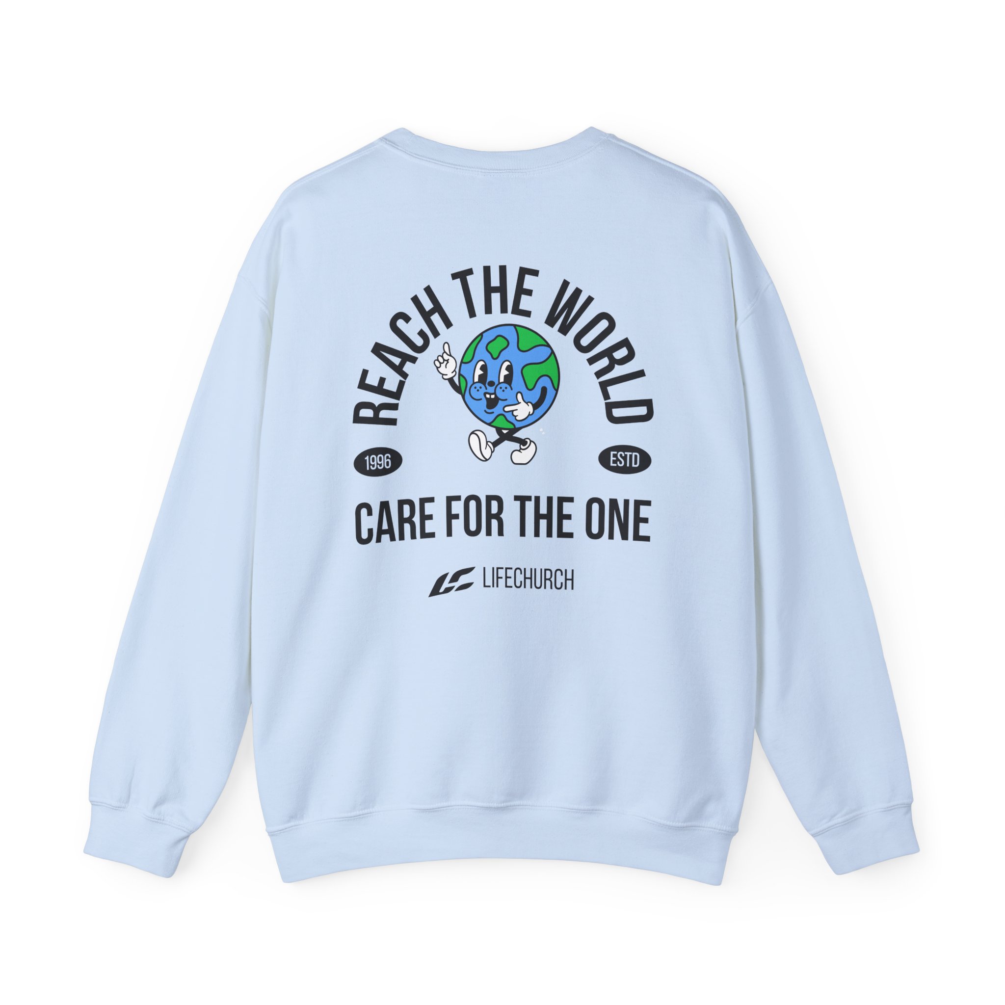 Life Church Reach the World Care for the One Unisex Heavy Blend™ Crewneck Sweatshirt - Image 12