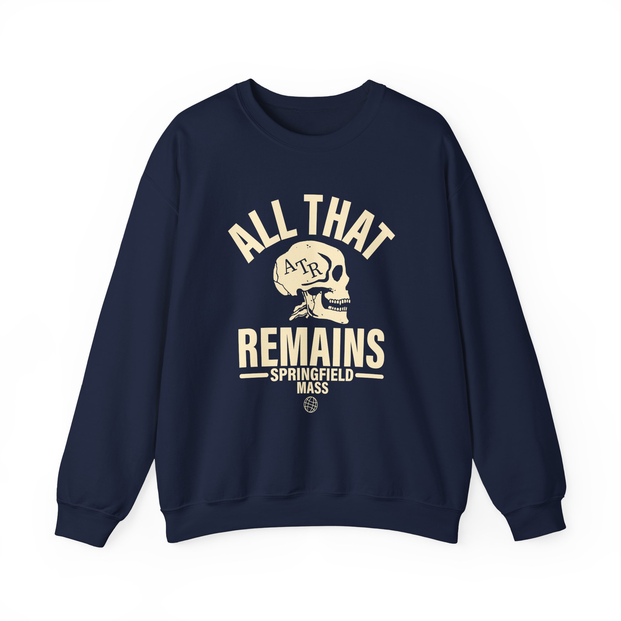 All That Remains Springfield Skull Unisex Heavy Blend™ Crewneck Sweatshirt - Image 9