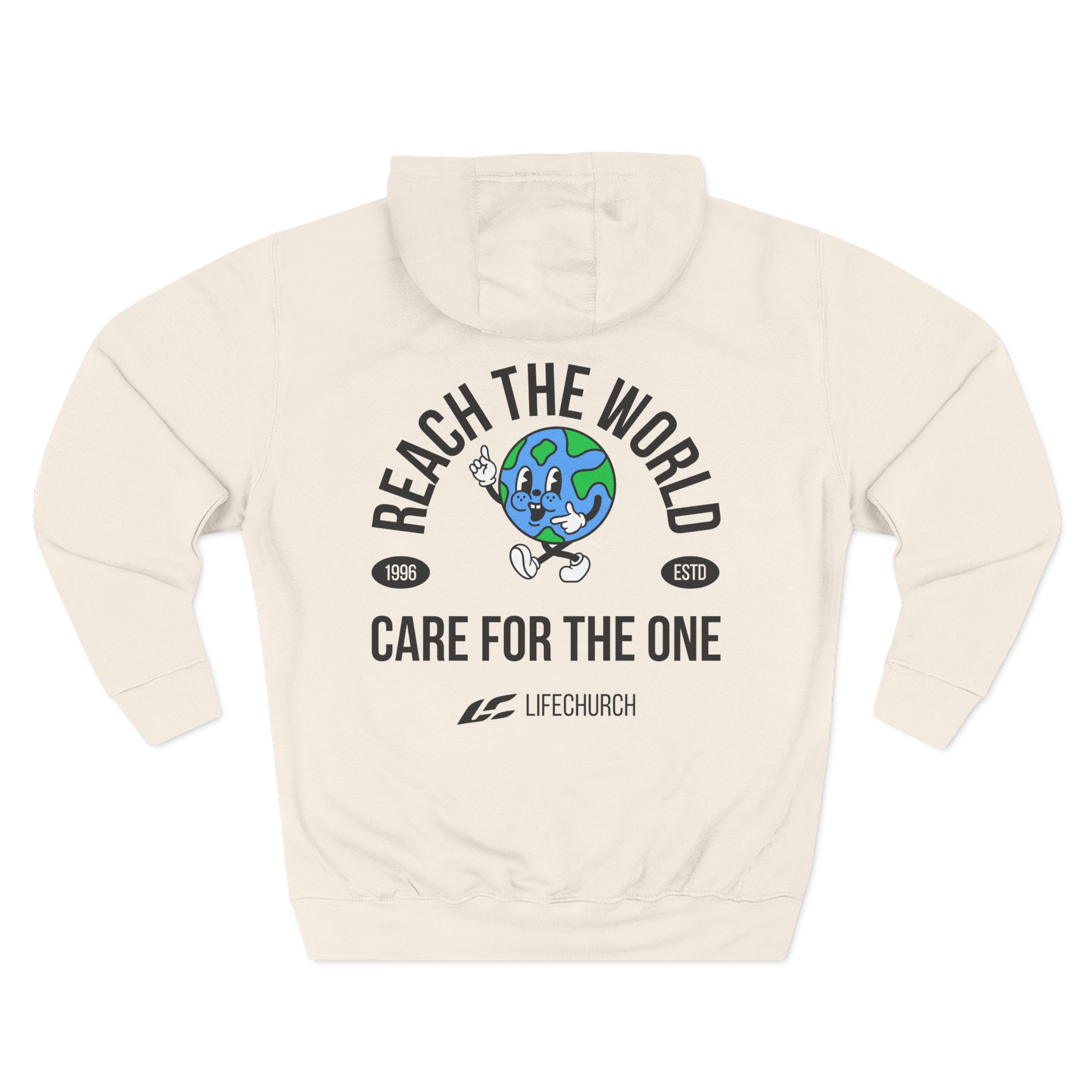 Life Church Reach the World Care for the One Three-Panel Fleece Hoodie - Image 6