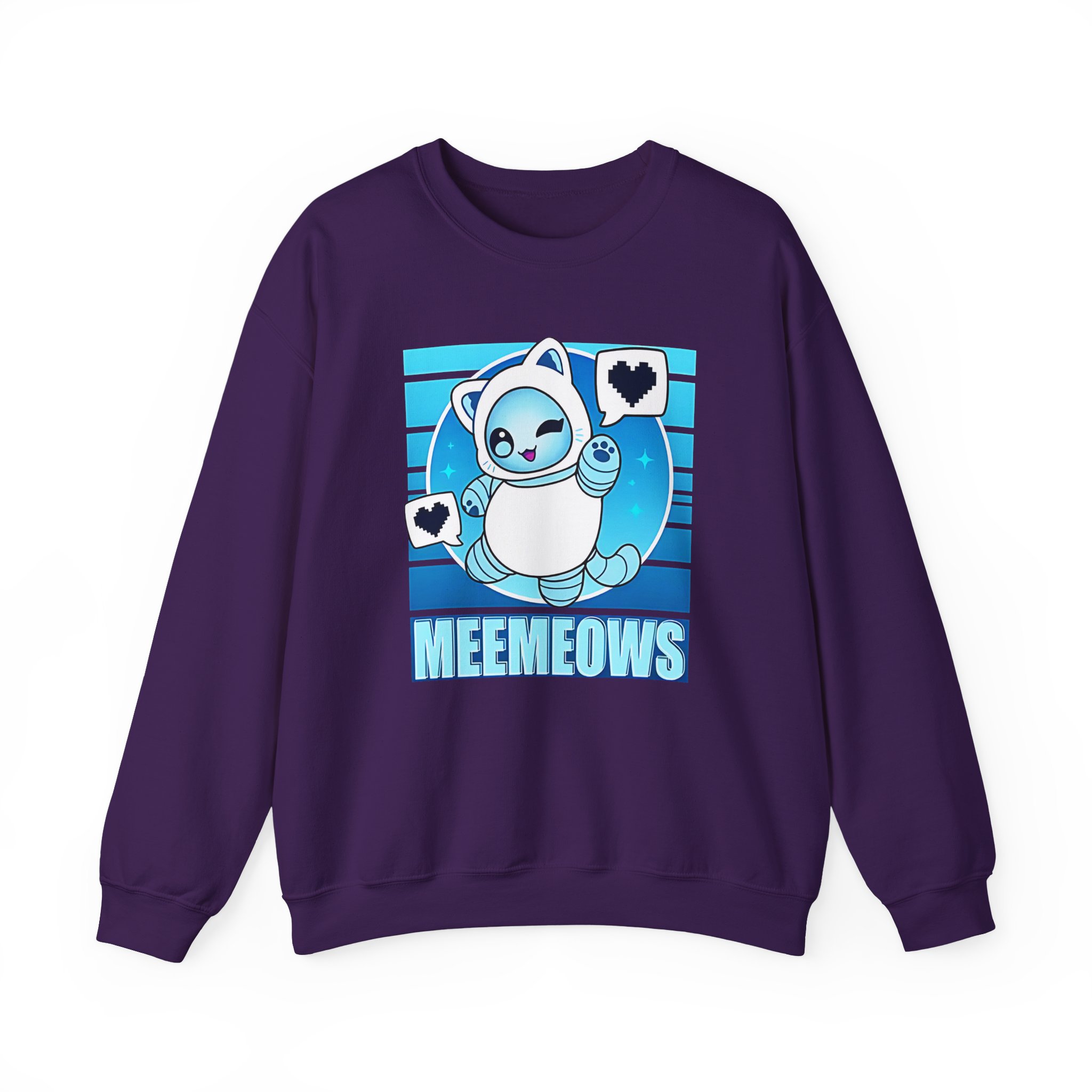 Aphmau Robot Cat Unisex Heavy Blend™ Crewneck Sweatshirt - Image 17