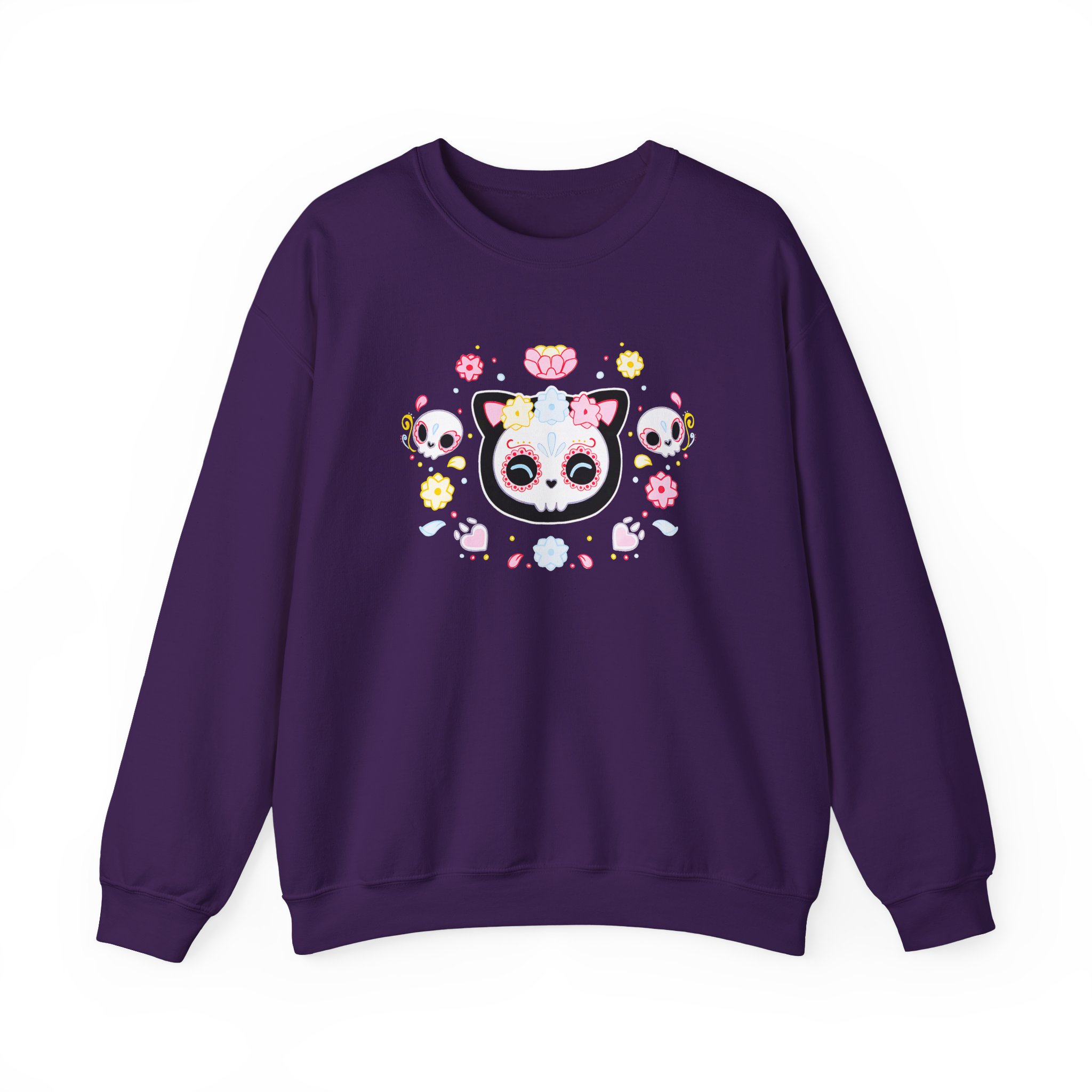 Aphmau Sugar Skull Cat Unisex Heavy Blend™ Crewneck Sweatshirt - Image 19