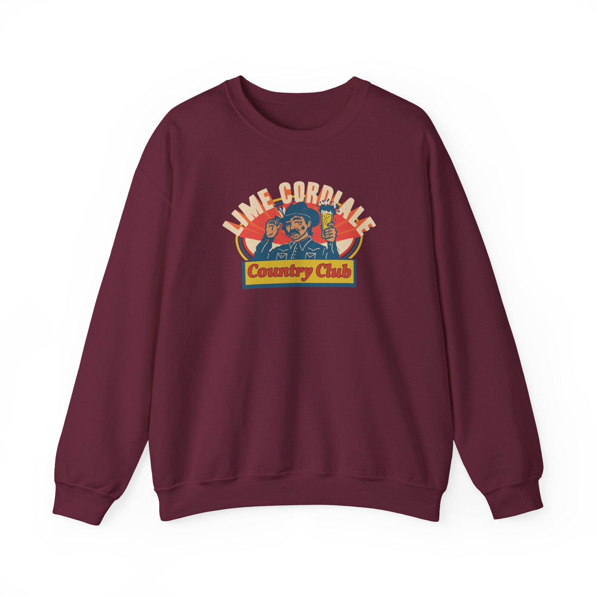 Lime Cordiale Country Club Unisex Heavy Blend™ Crewneck Sweatshirt - Image 3