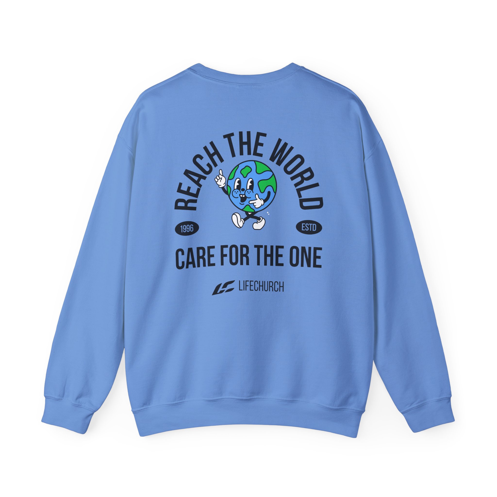 Life Church Reach the World Care for the One Unisex Heavy Blend™ Crewneck Sweatshirt - Image 14