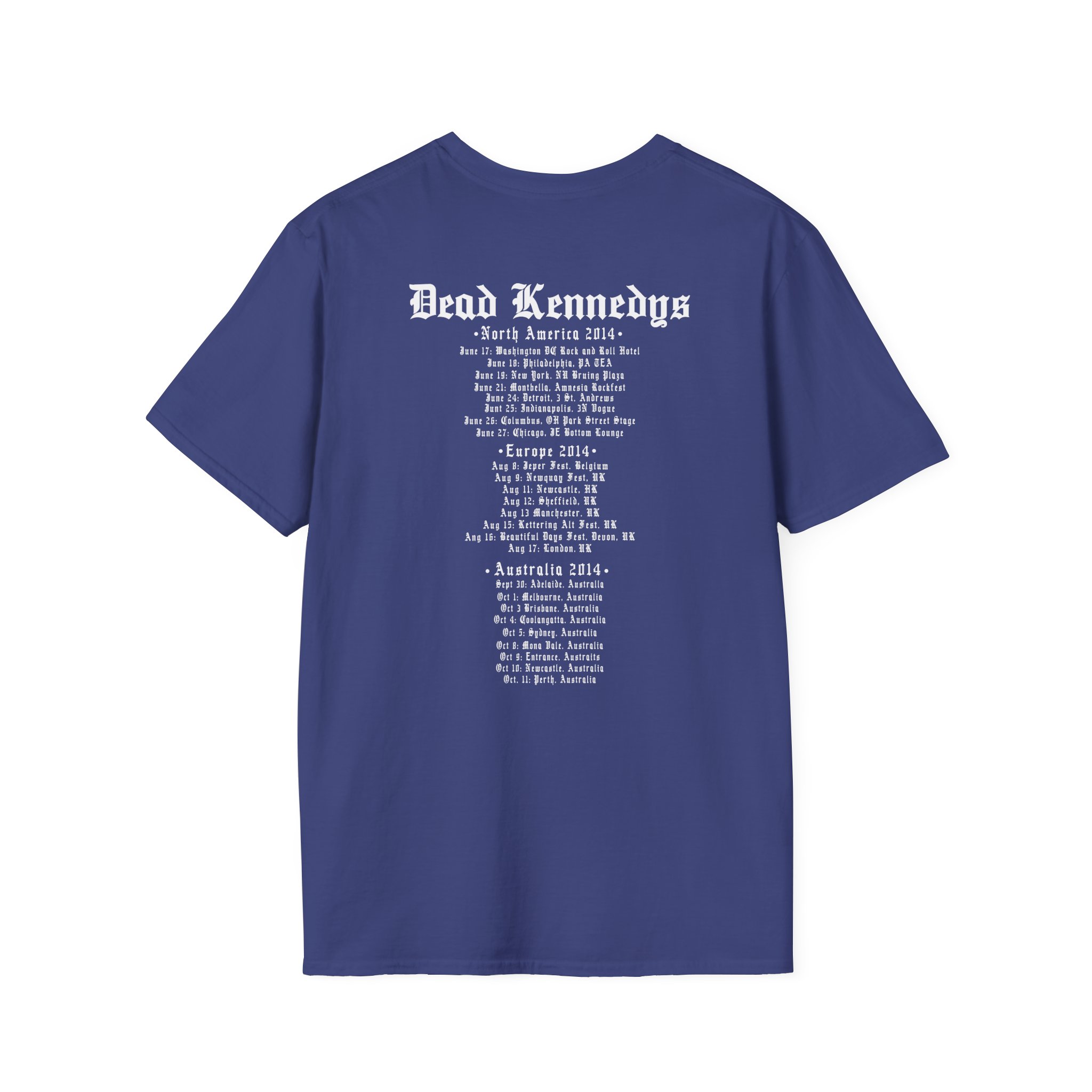 Dead Kennedys - Logo Tour 2014 Unisex Softstyle T-Shirt - Image 10
