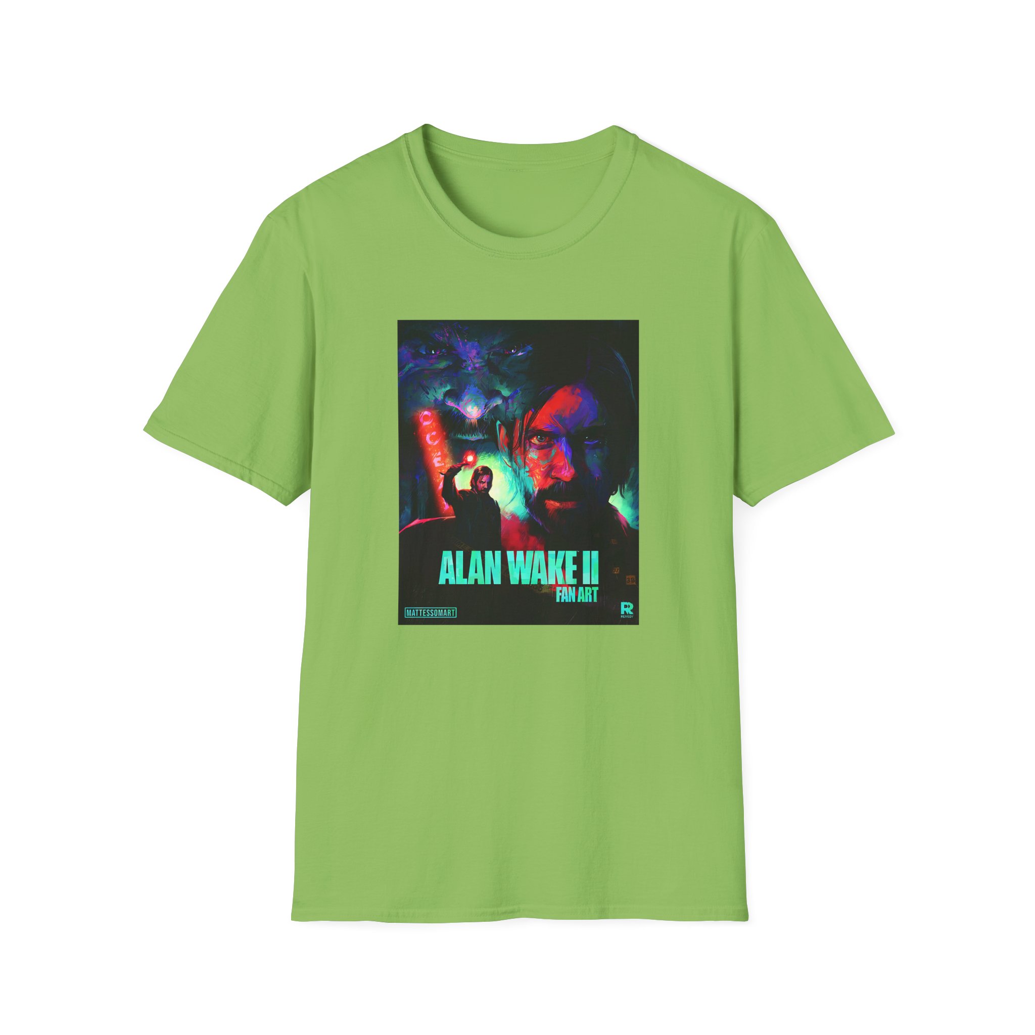 Alan Wake Fan Art Unisex Softstyle T-Shirt - Image 11