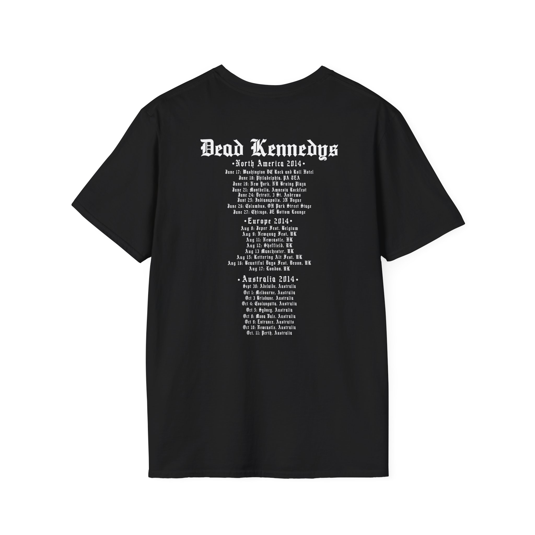 Dead Kennedys - Logo Tour 2014 Unisex Softstyle T-Shirt - Image 2