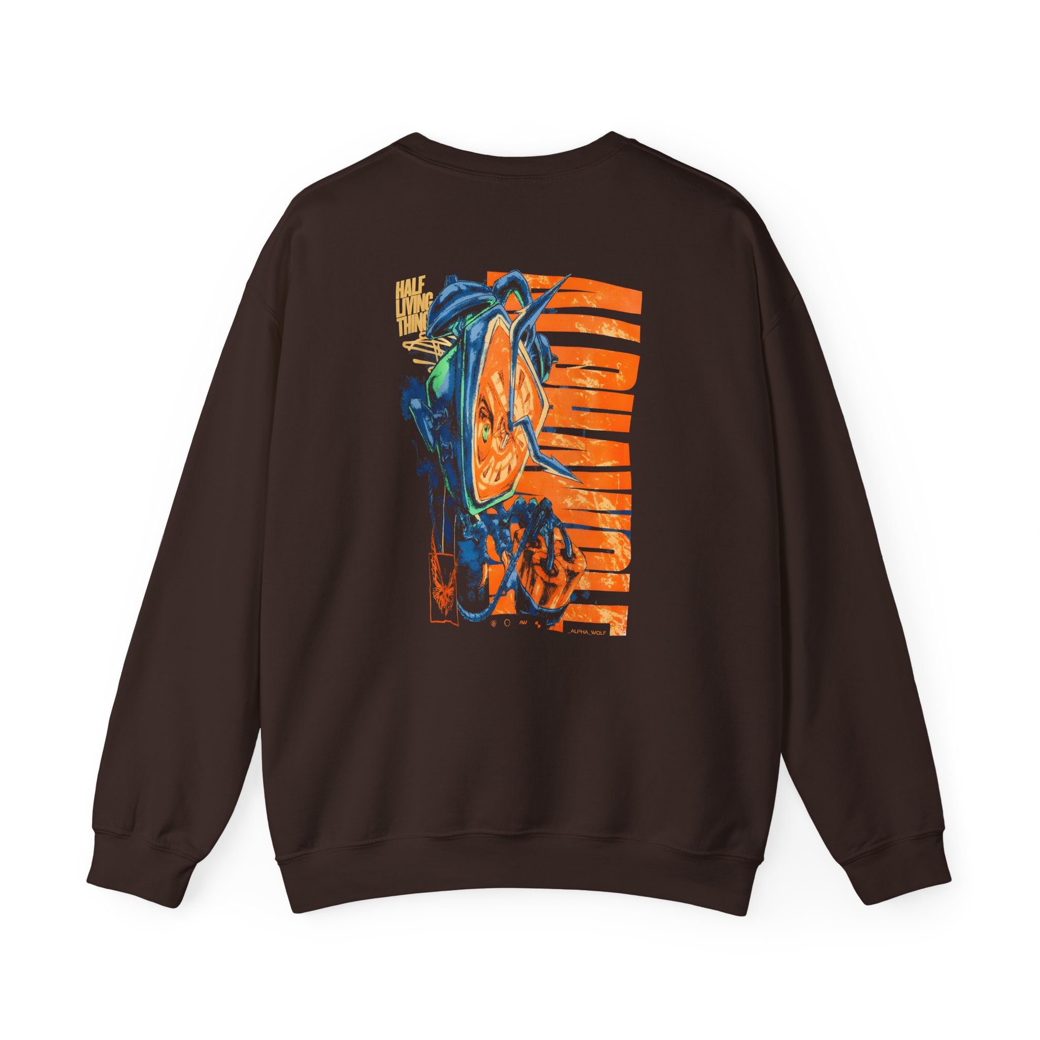 Alpha Wolf Clock Unisex Heavy Blend™ Crewneck Sweatshirt - Image 4