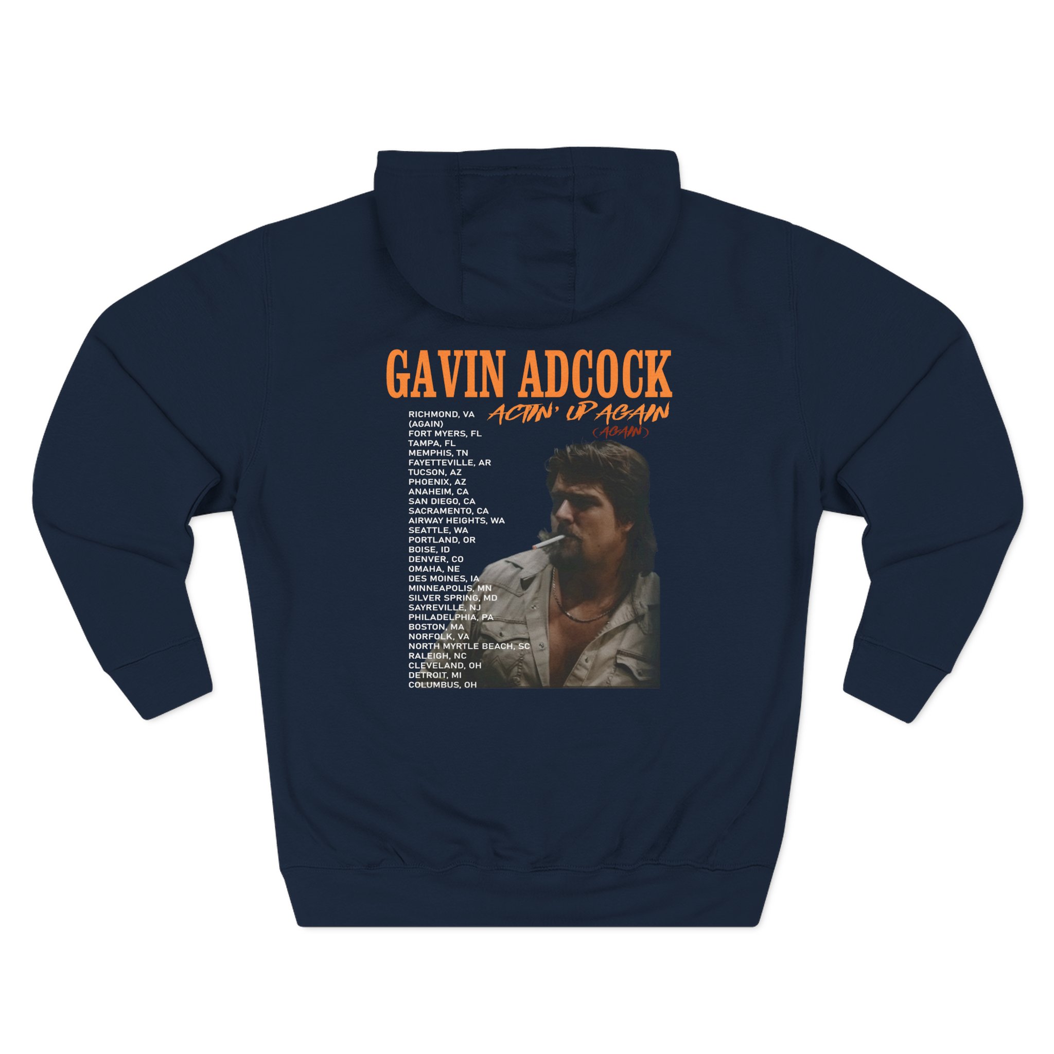 Gavin Adcock Actin' Up Again Tour Three-Panel Fleece Hoodie - Image 6