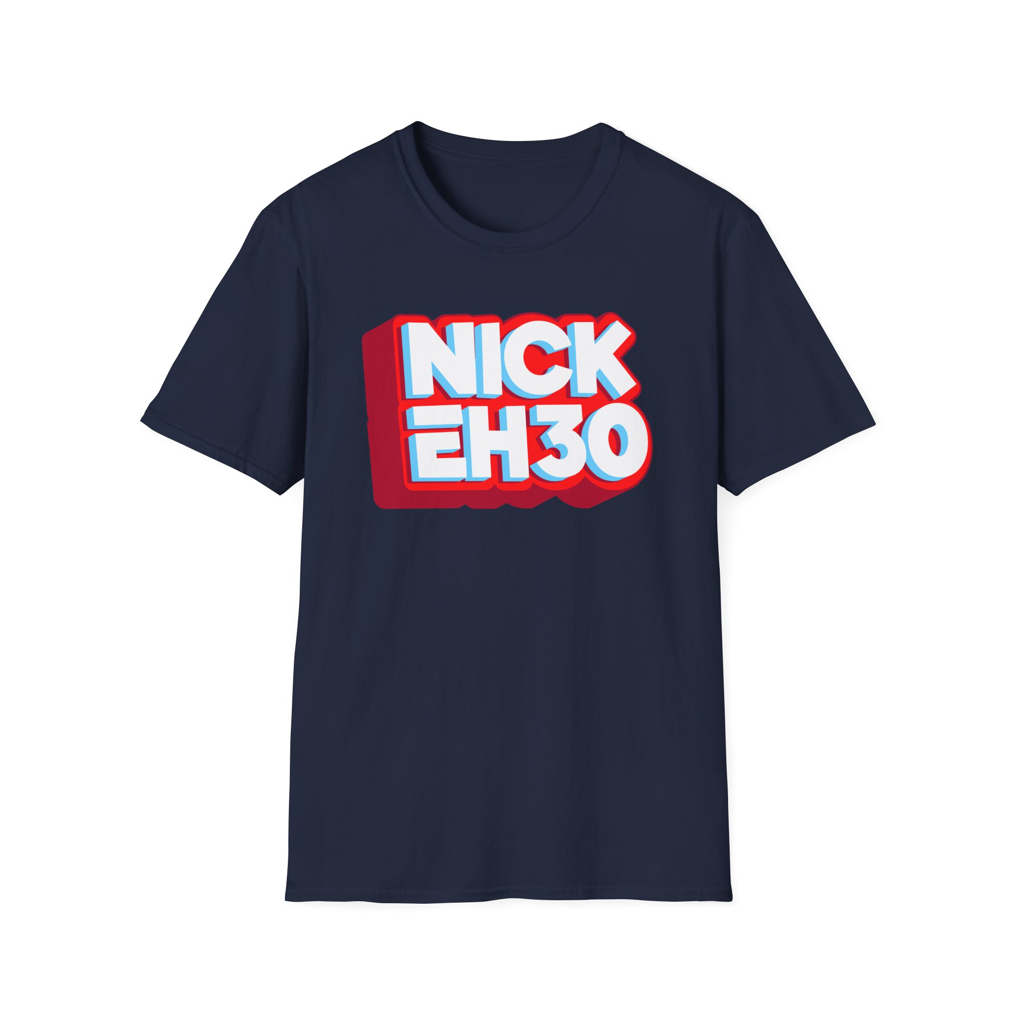 Nick Eh 30 Logo Unisex Softstyle T-Shirt - Image 23