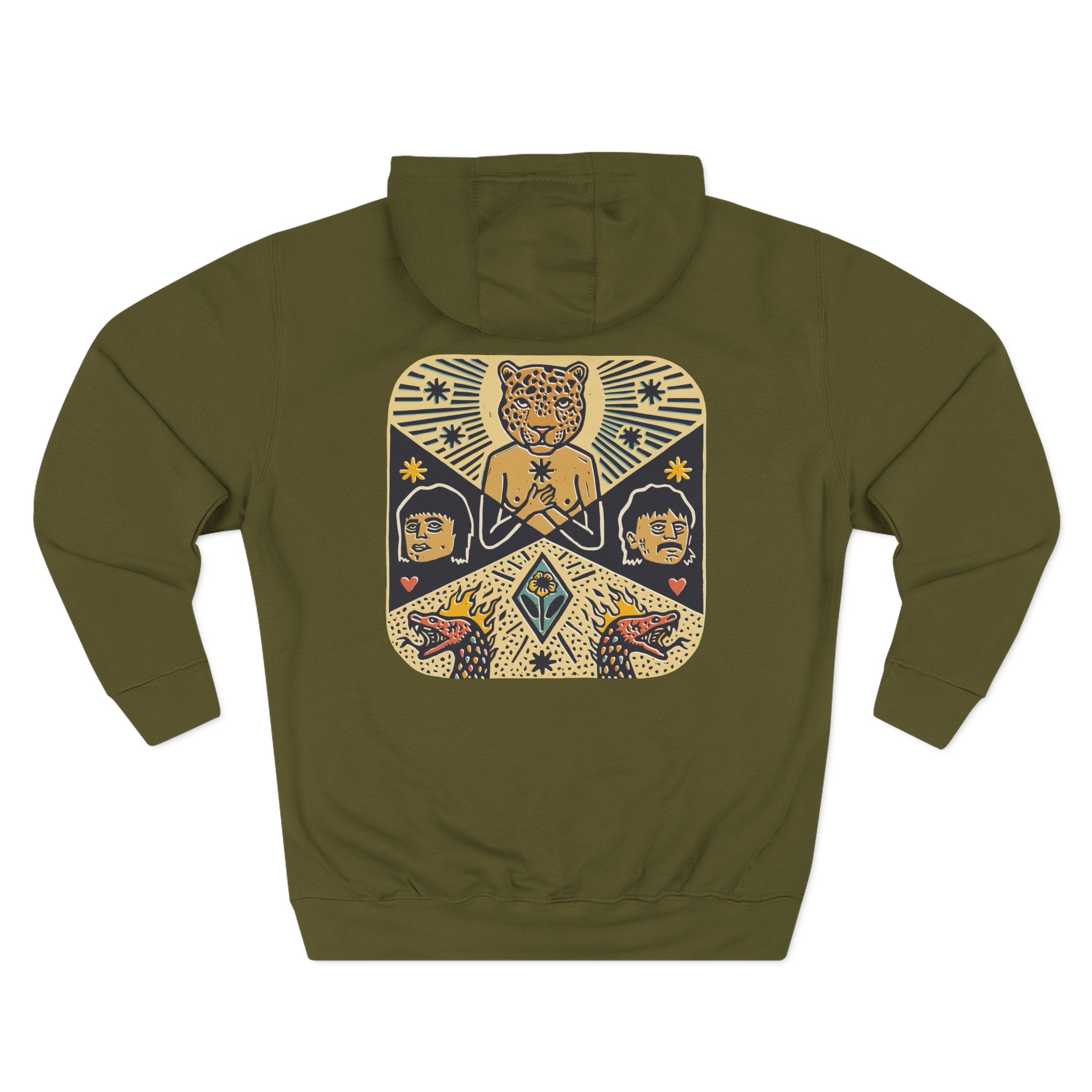 Lime Cordiale Pedestal Three-Panel Fleece Hoodie - Image 6