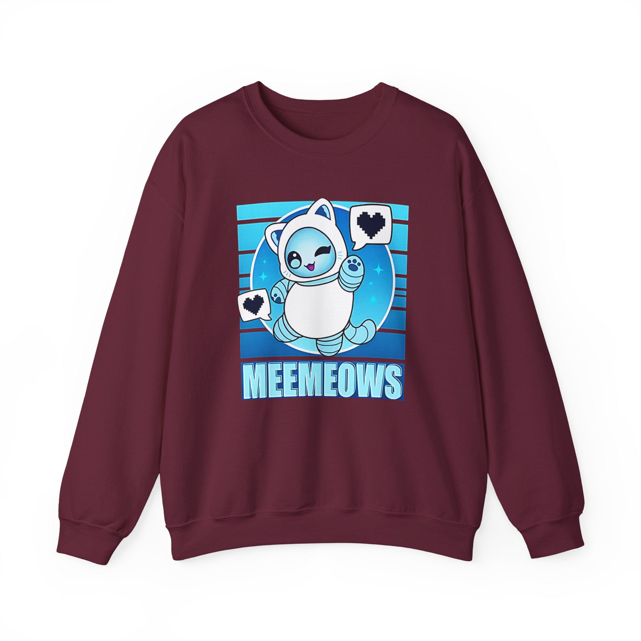 Aphmau Robot Cat Unisex Heavy Blend™ Crewneck Sweatshirt - Image 3