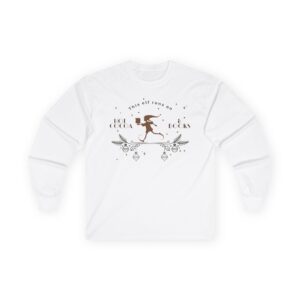 Fourth Wing This Elf Runs on Hot Cocoa and Books Unisex Ultra Cotton Long Sleeve Tee