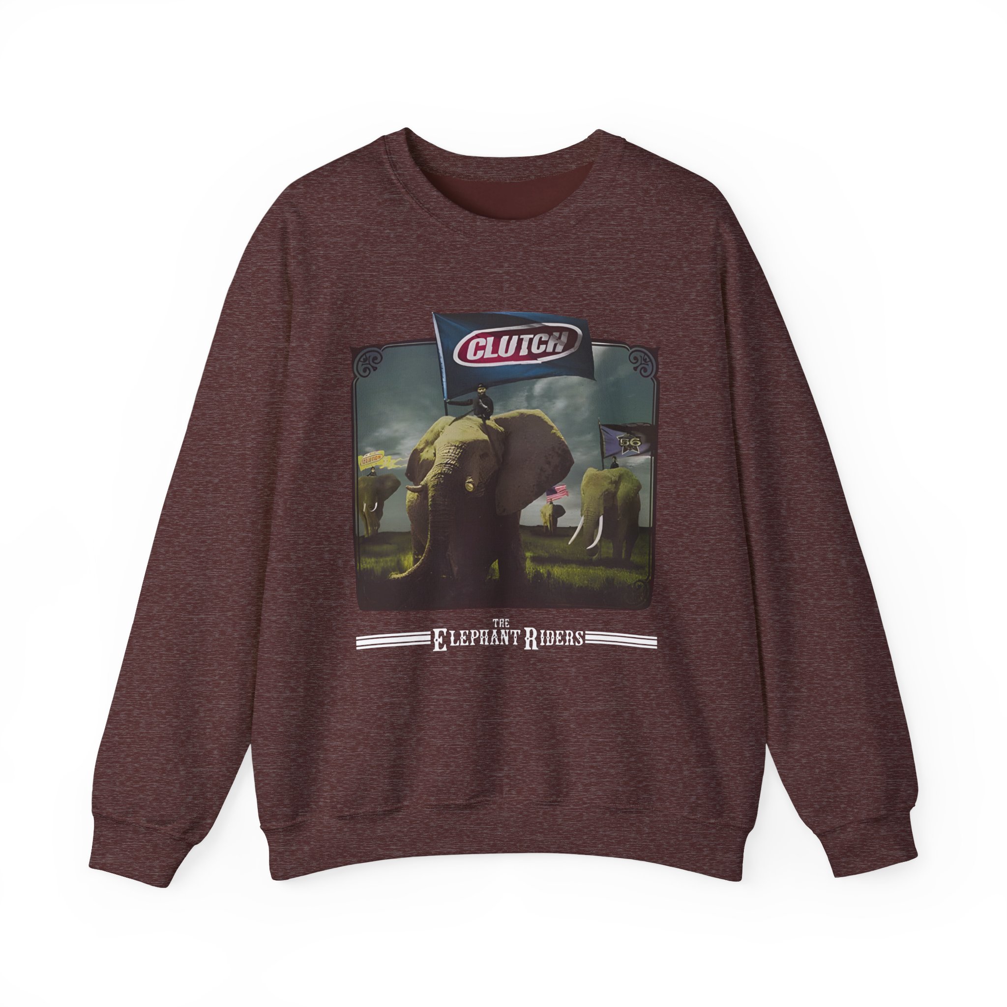 Clutch Elephant Riders Unisex Heavy Blend™ Crewneck Sweatshirt - Image 3