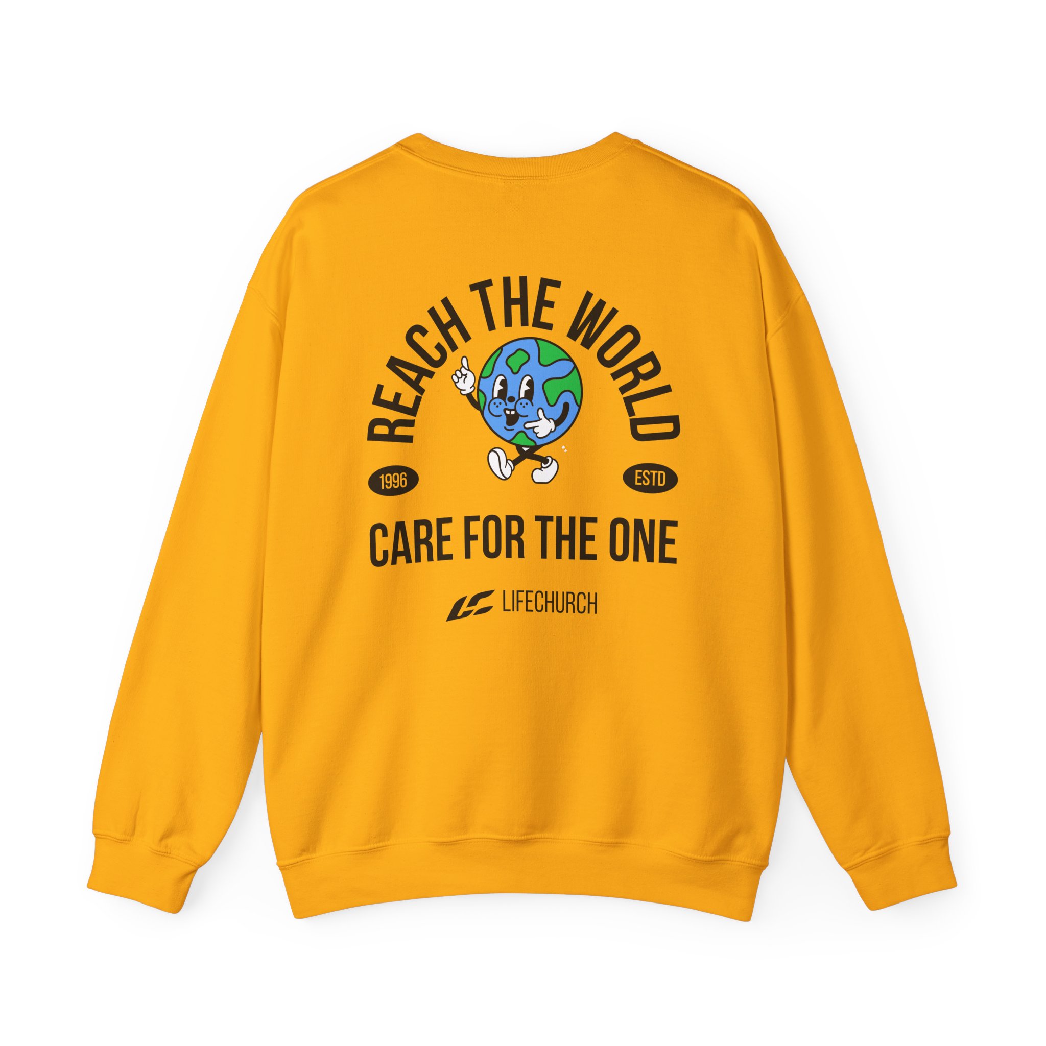 Life Church Reach the World Care for the One Unisex Heavy Blend™ Crewneck Sweatshirt - Image 10