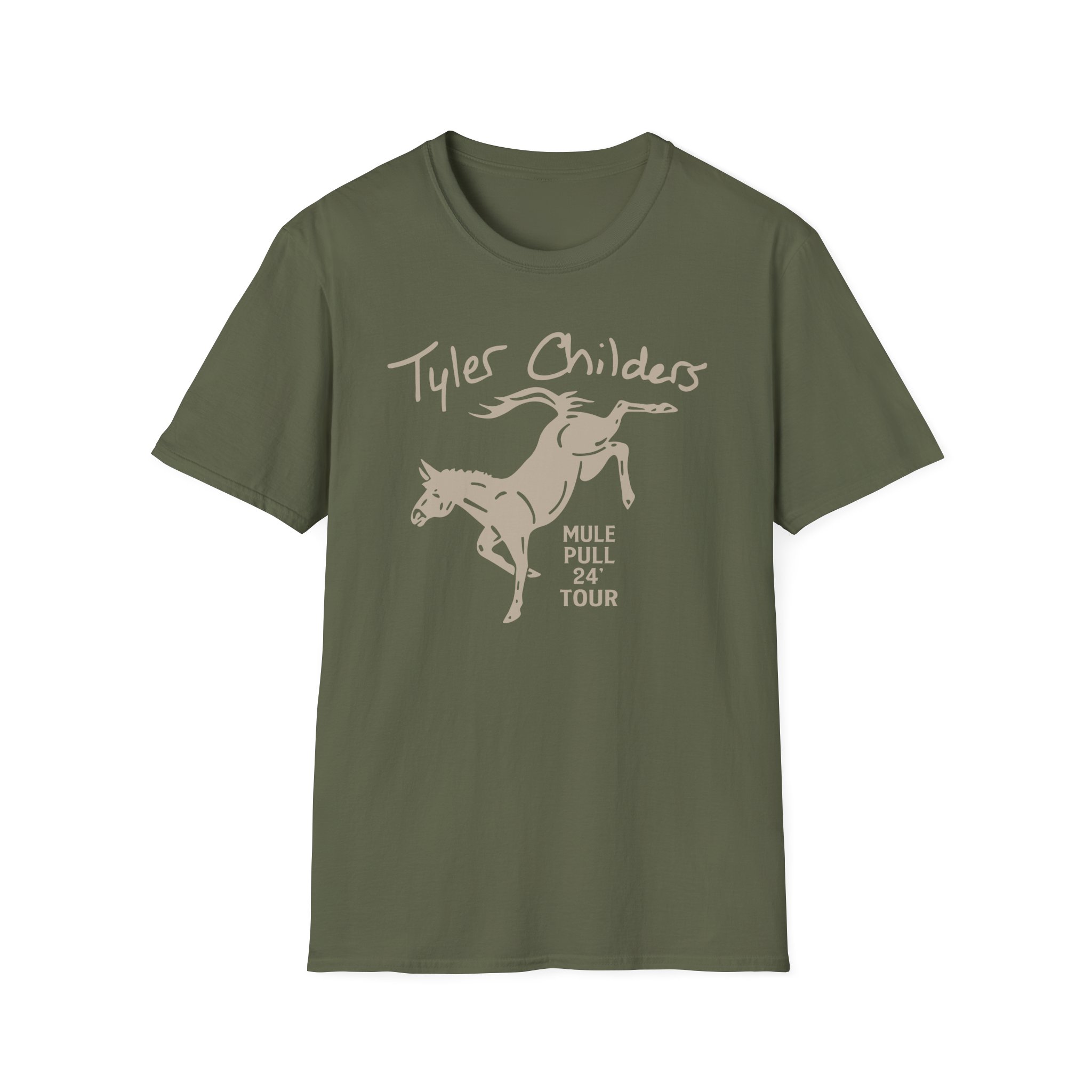 Tyler Childers Green Youth Mule Unisex Softstyle T-Shirt - Image 7