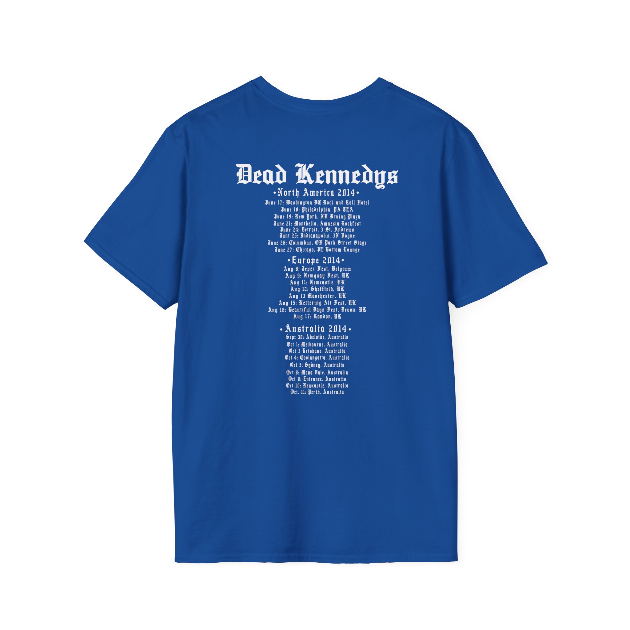 Dead Kennedys - Logo Tour 2014 Unisex Softstyle T-Shirt - Image 8