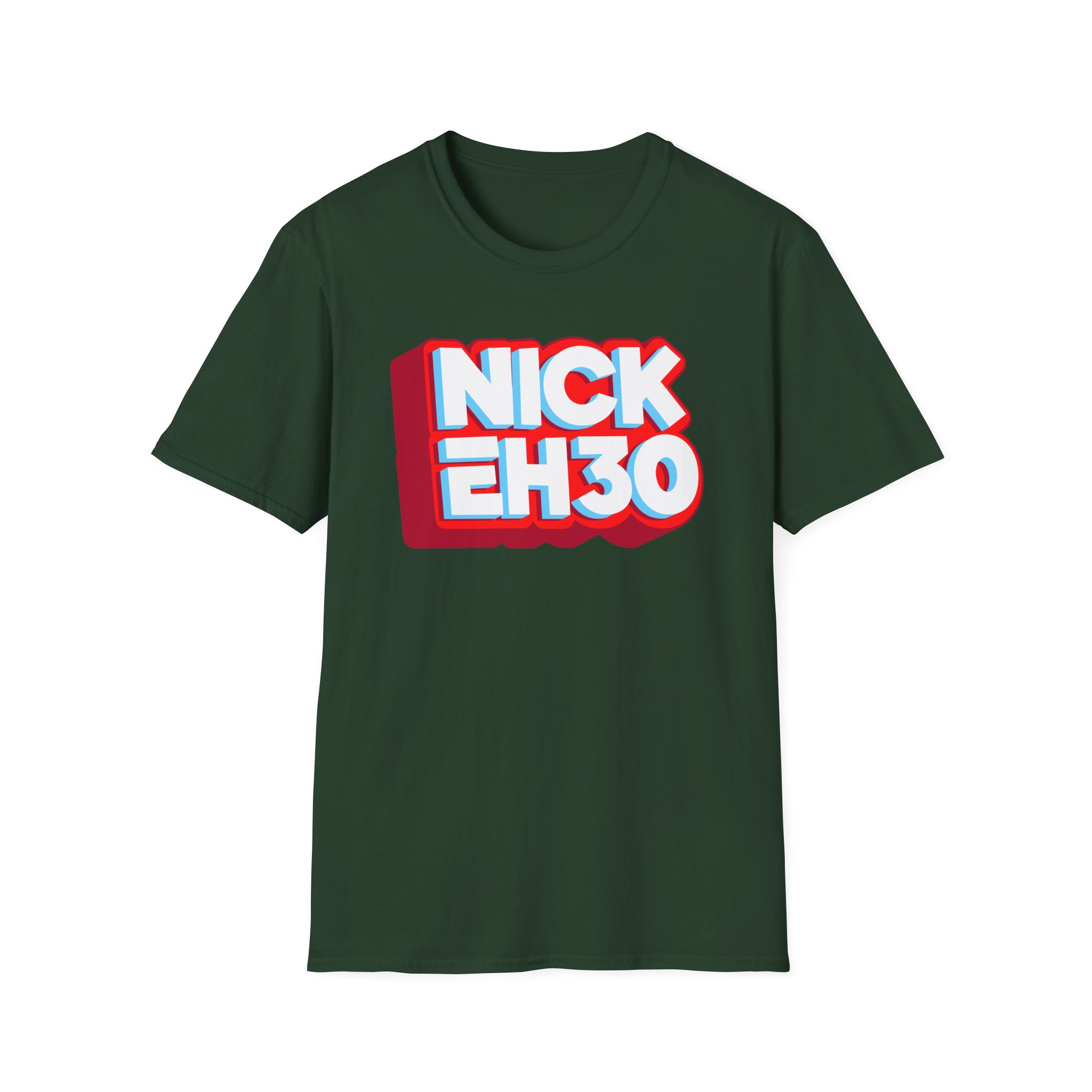 Nick Eh 30 Logo Unisex Softstyle T-Shirt - Image 11