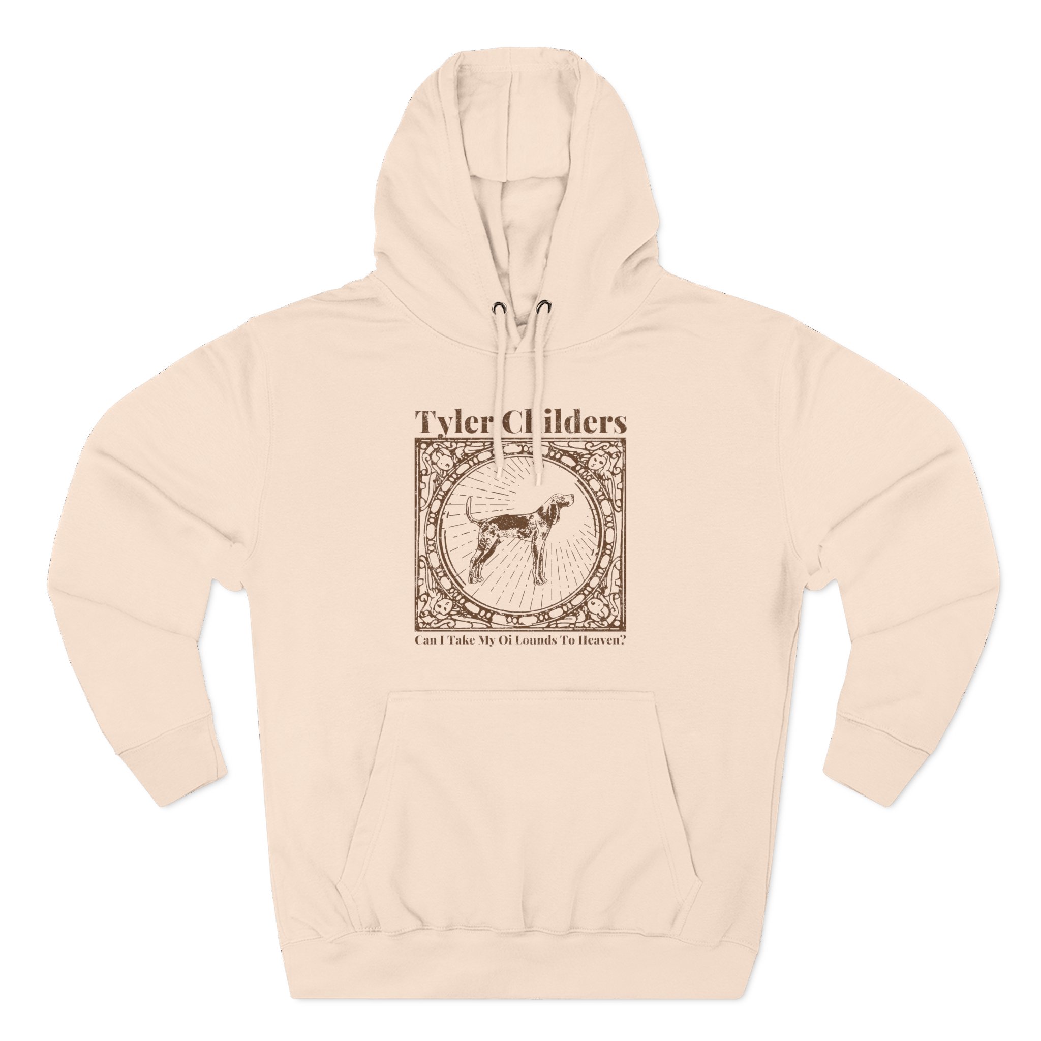 Tyler Childers Beige Hound Three-Panel Fleece Hoodie - Image 5