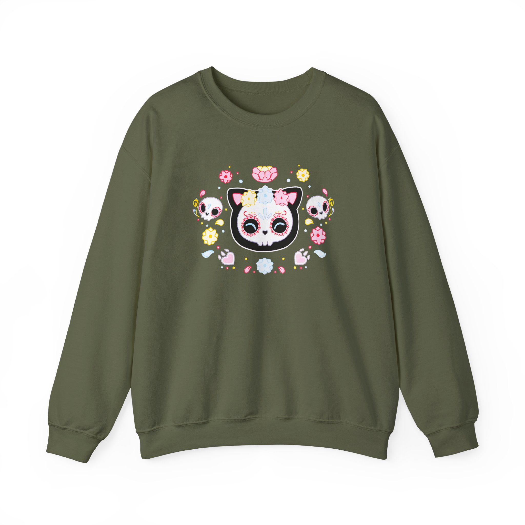 Aphmau Sugar Skull Cat Unisex Heavy Blend™ Crewneck Sweatshirt - Image 7