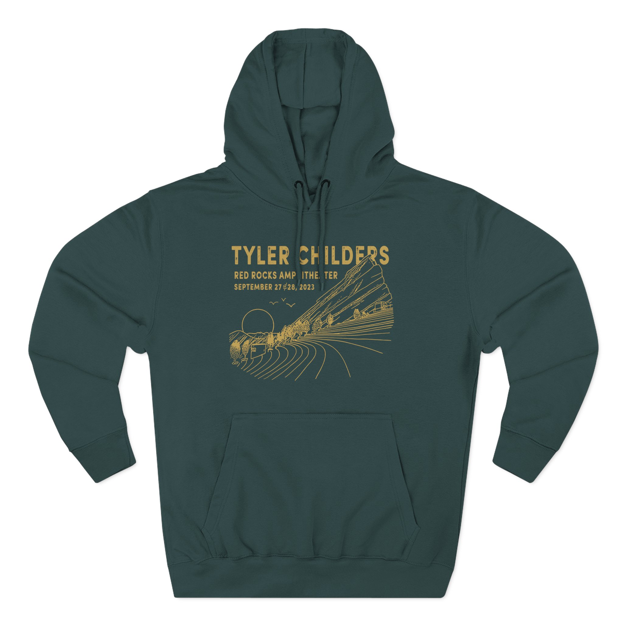 Tyler Childers Red Rocks '23 Three-Panel Fleece Hoodie - Image 9