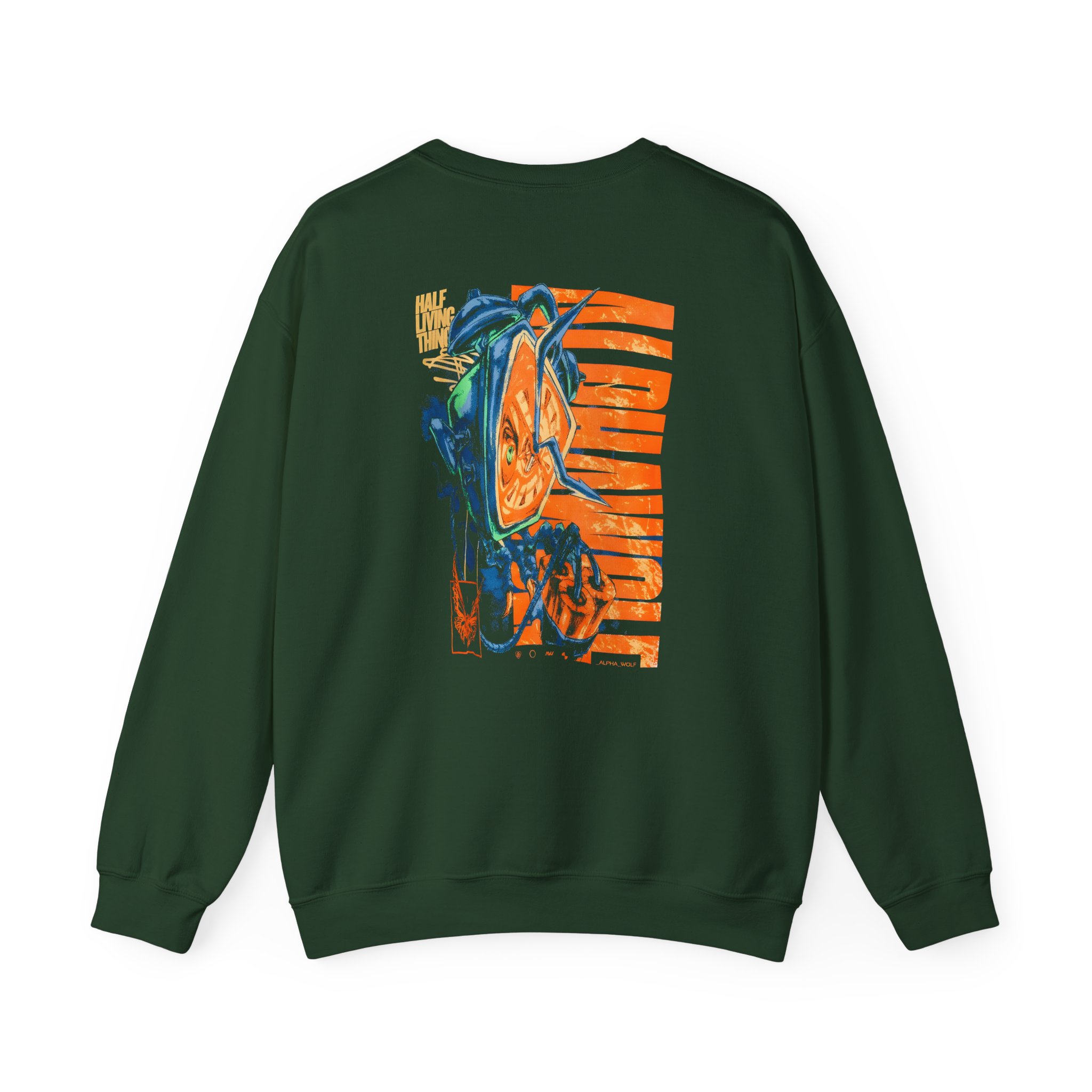 Alpha Wolf Clock Unisex Heavy Blend™ Crewneck Sweatshirt - Image 6