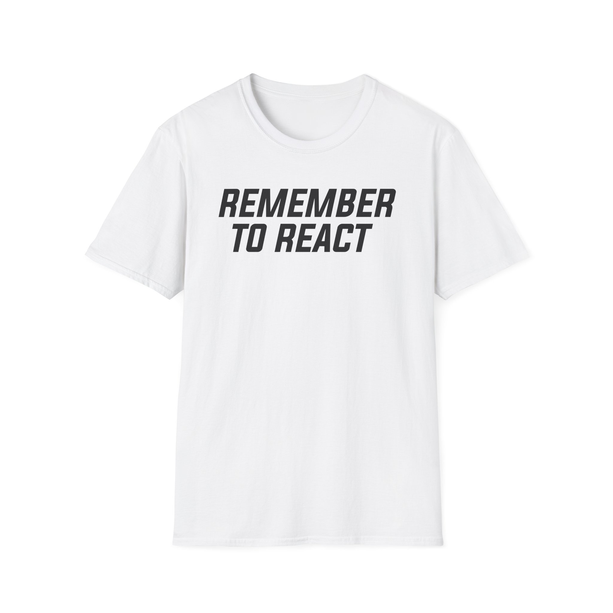 Jenny Holzer Remember to React Unisex Softstyle T-Shirt - Image 3