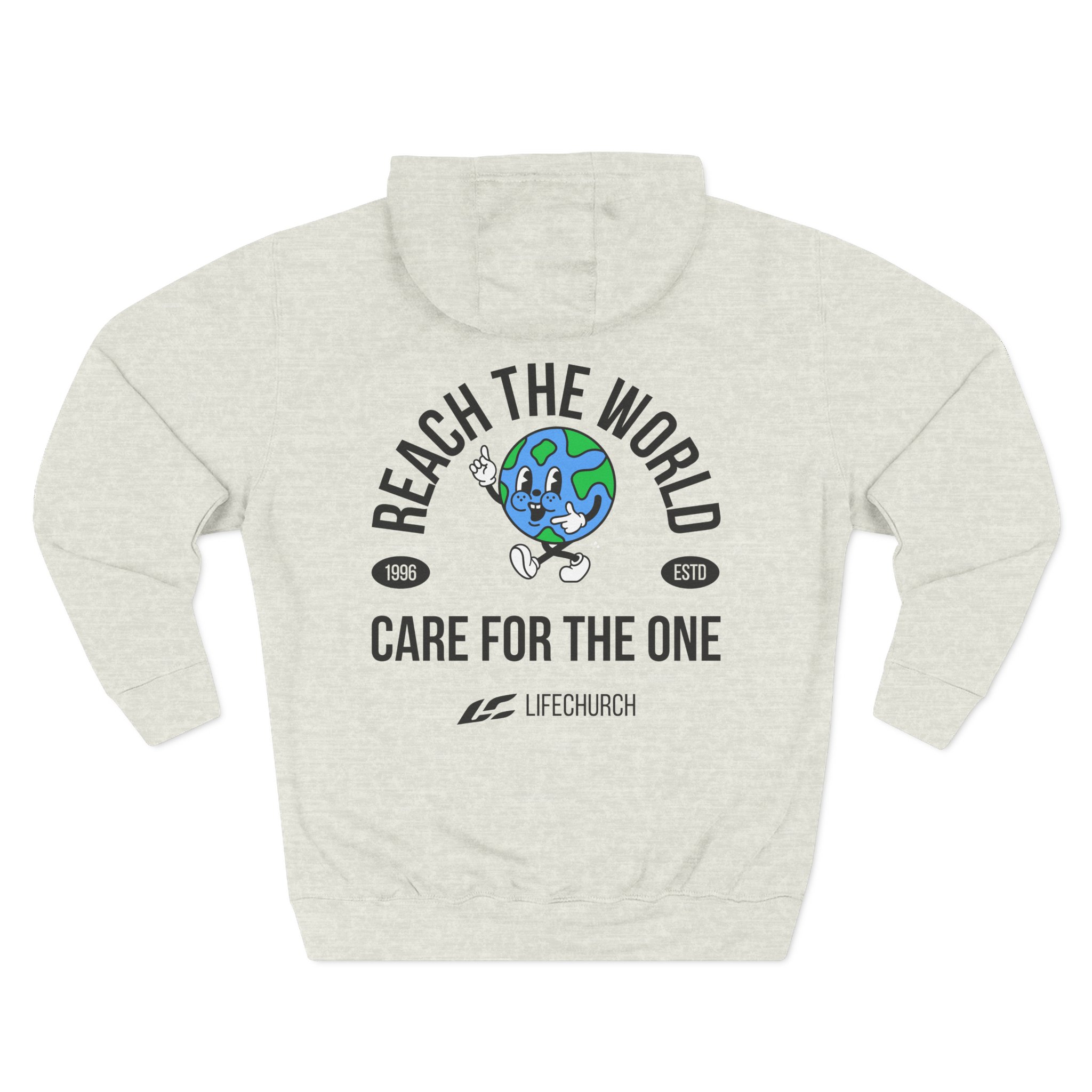 Life Church Reach the World Care for the One Three-Panel Fleece Hoodie - Image 10