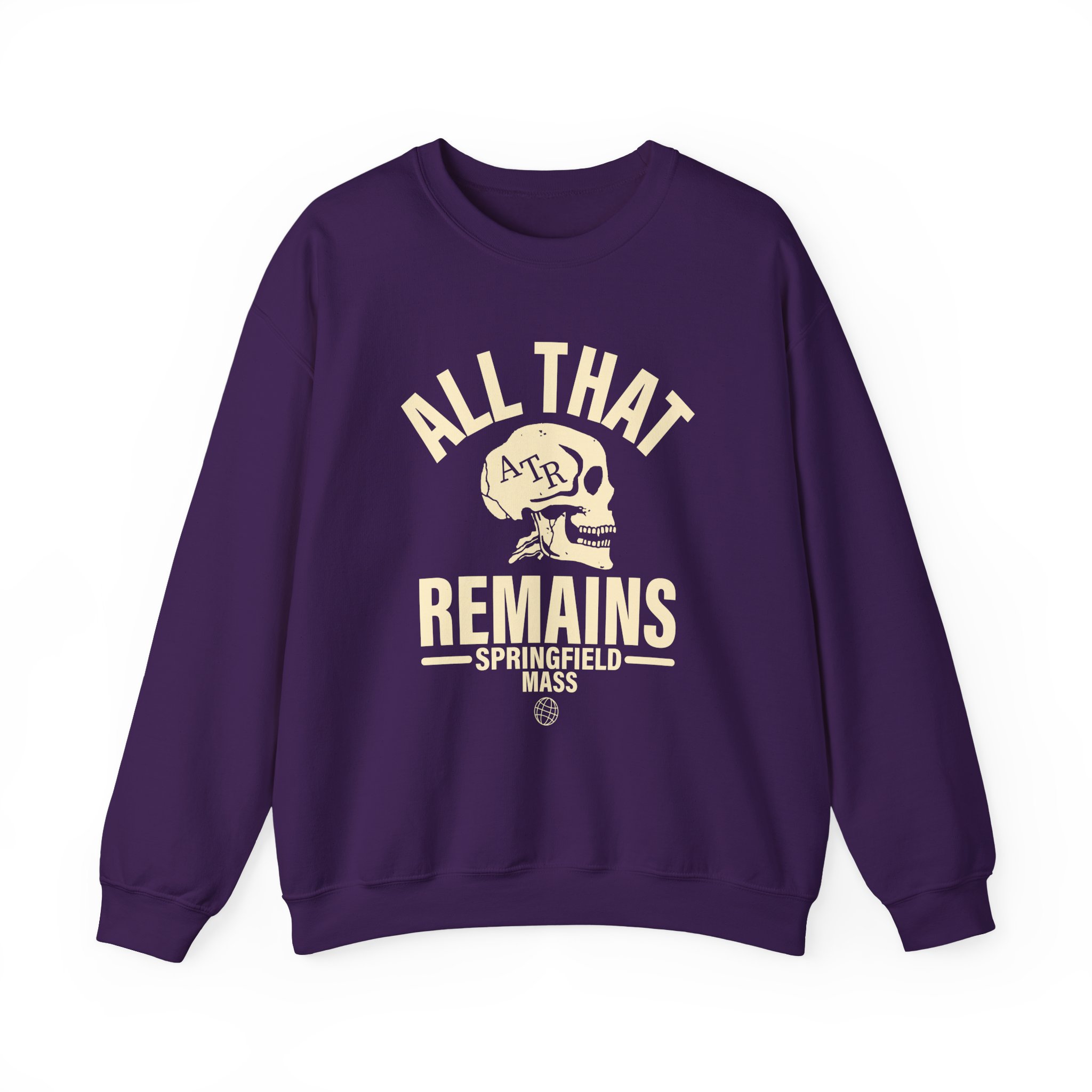 All That Remains Springfield Skull Unisex Heavy Blend™ Crewneck Sweatshirt - Image 11