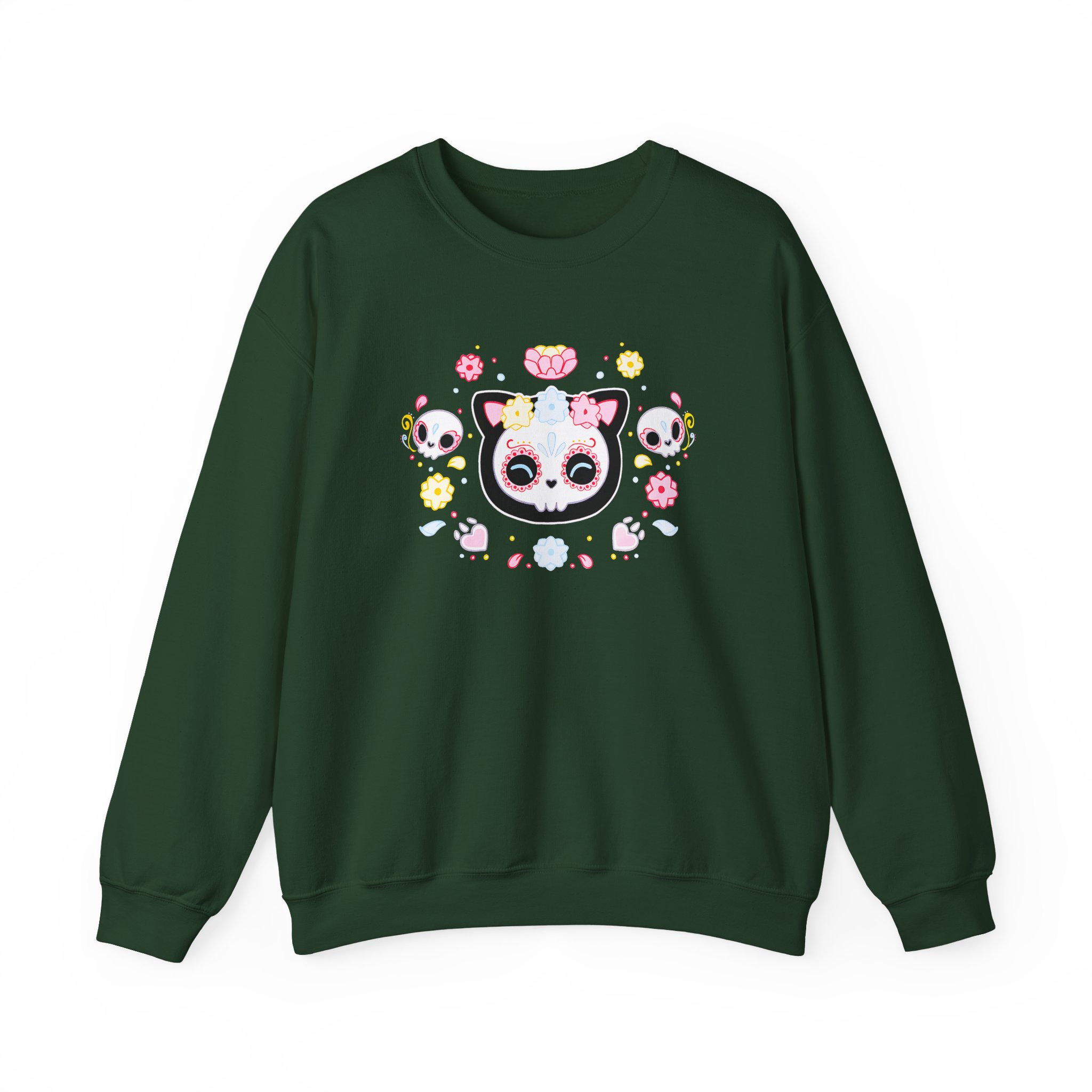 Aphmau Sugar Skull Cat Unisex Heavy Blend™ Crewneck Sweatshirt - Image 9