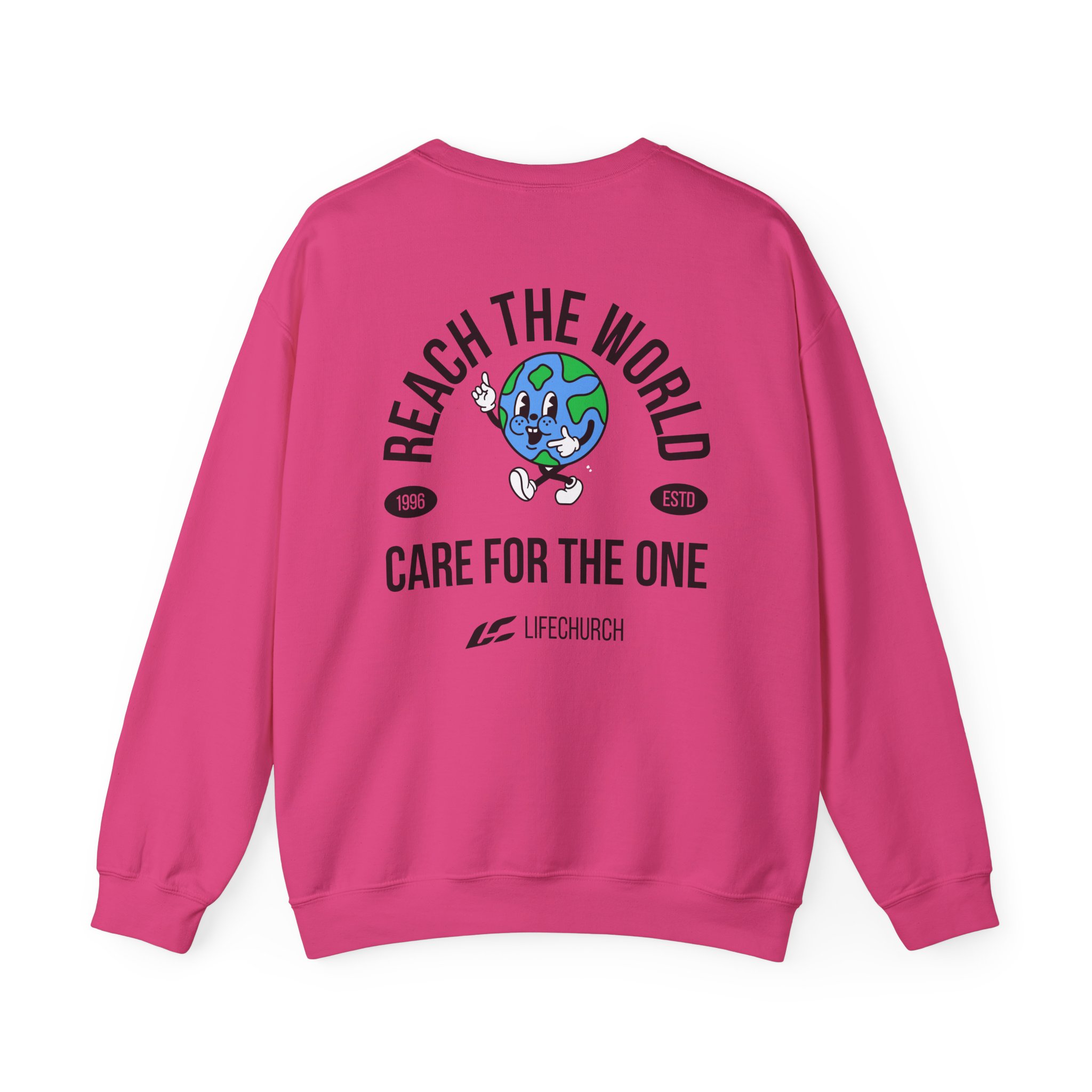 Life Church Reach the World Care for the One Unisex Heavy Blend™ Crewneck Sweatshirt - Image 22