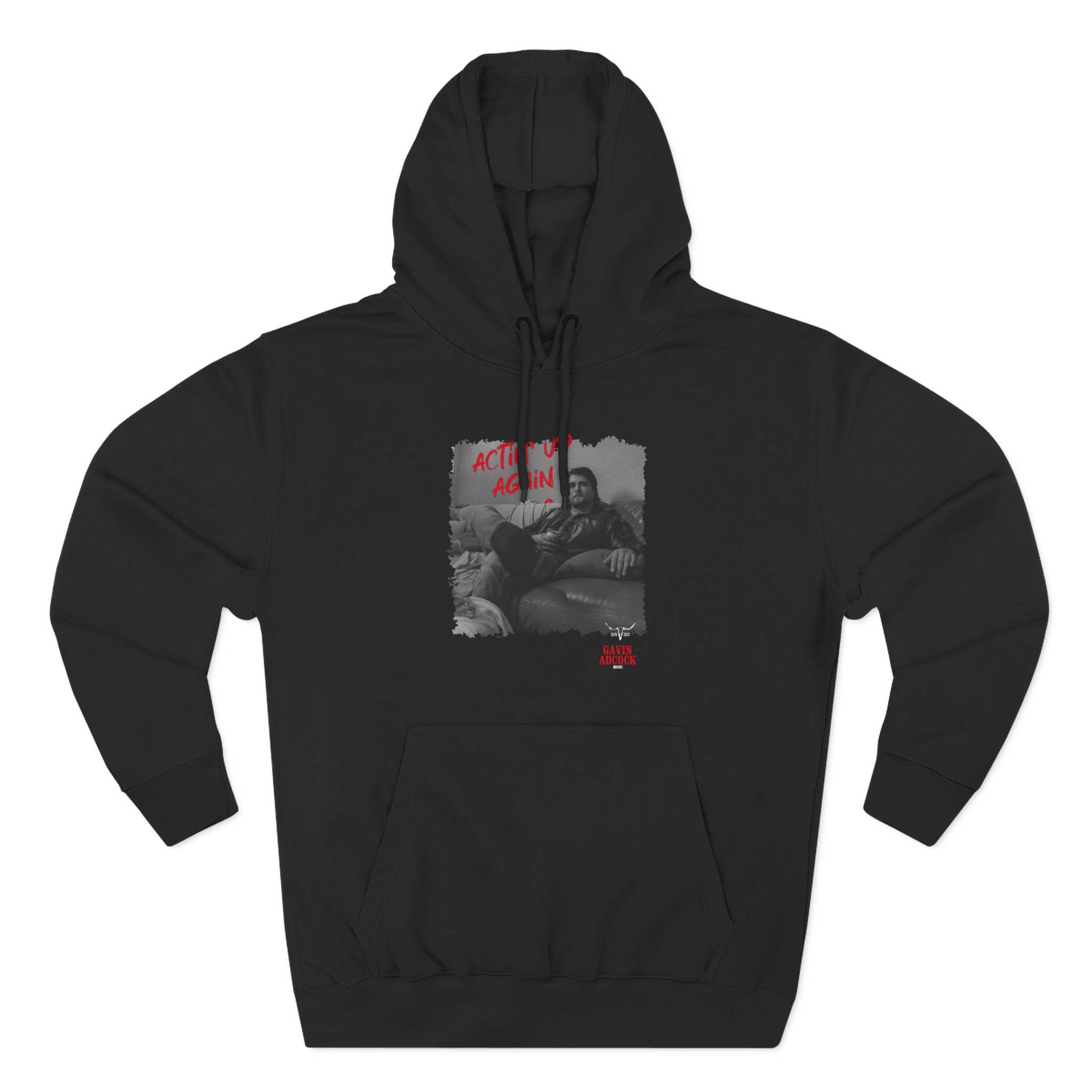 Gavin Adcock Actin' Up Again Album Three-Panel Fleece Hoodie