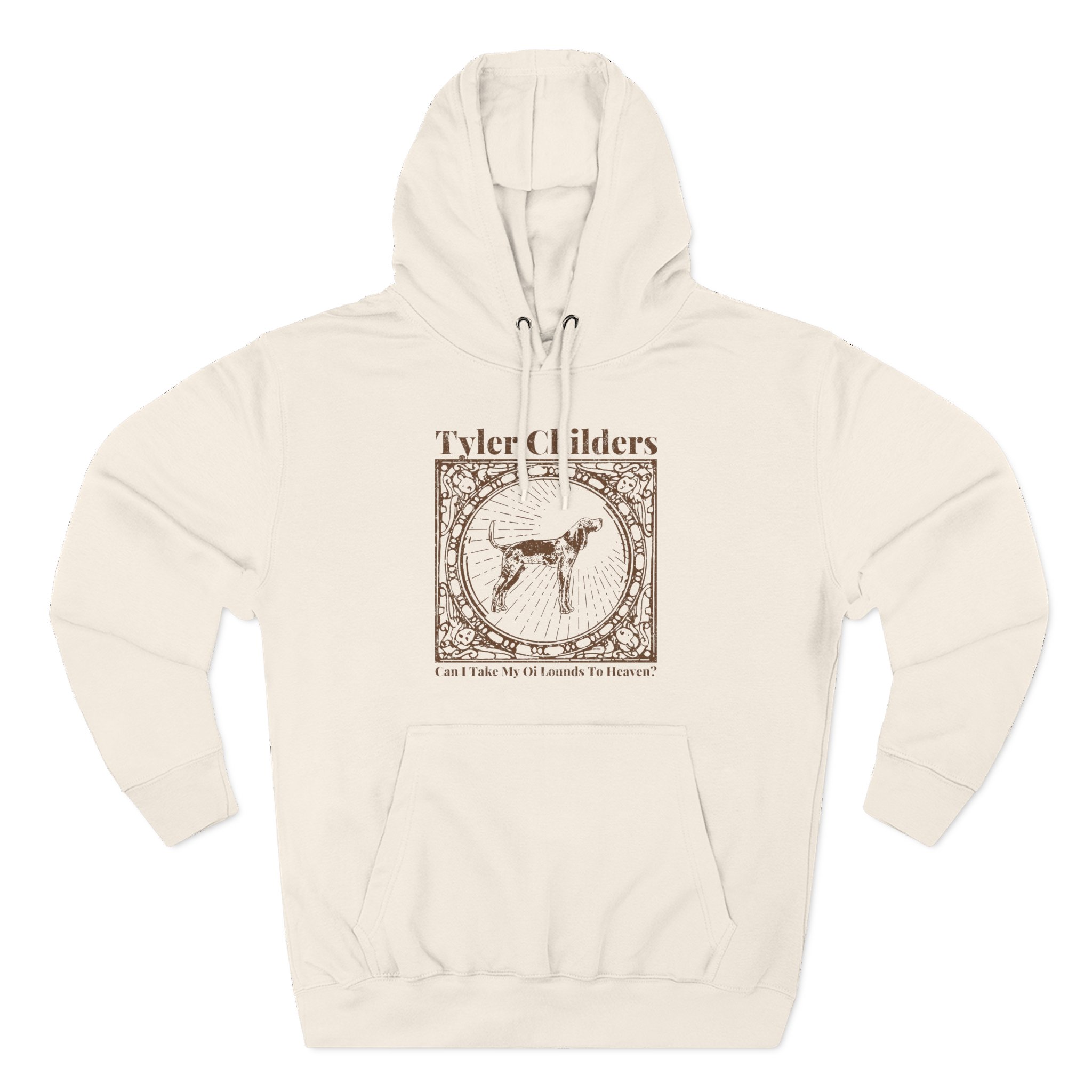Tyler Childers Beige Hound Three-Panel Fleece Hoodie - Image 3