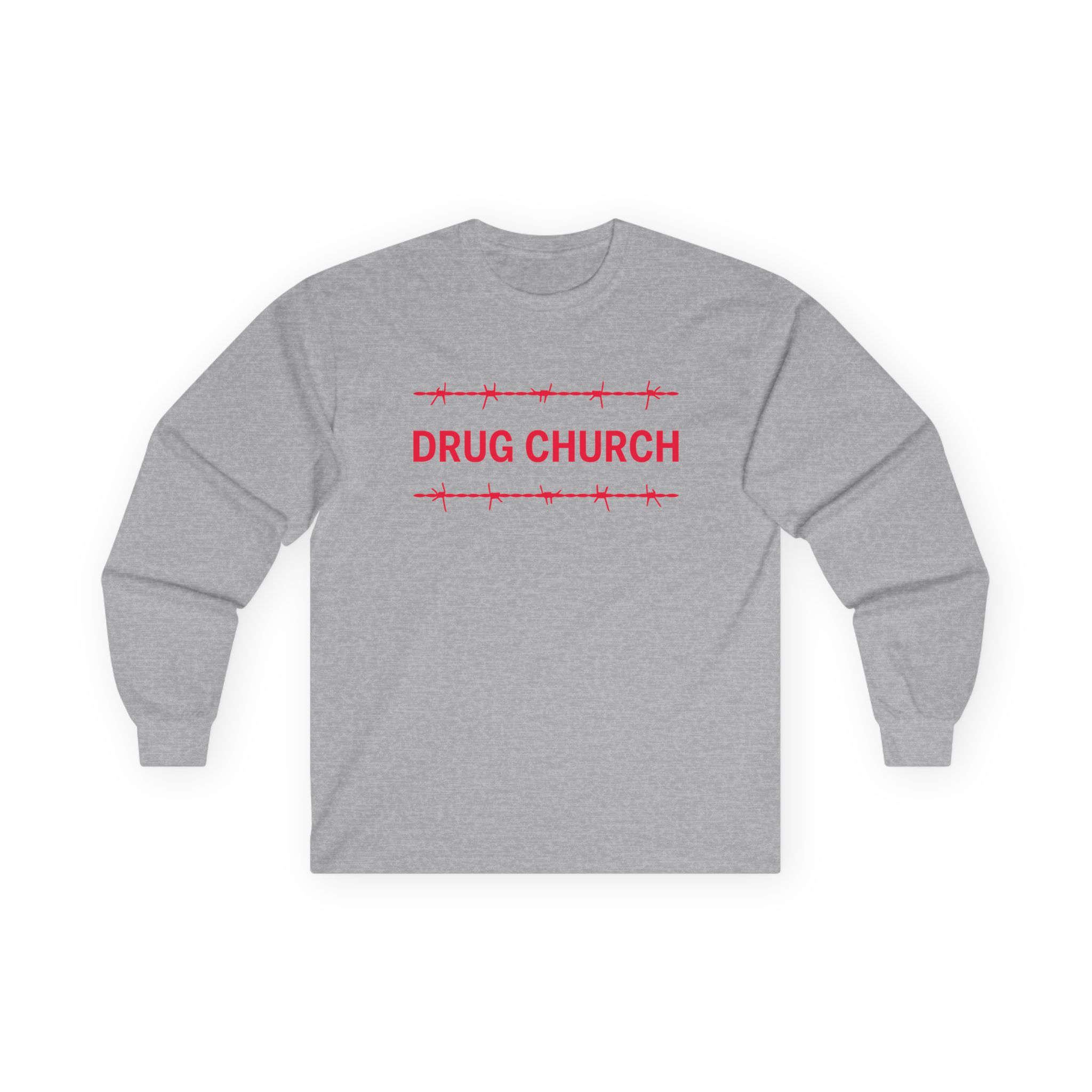 Drug Church Cheer Sand Unisex Ultra Cotton Long Sleeve Tee - Image 7