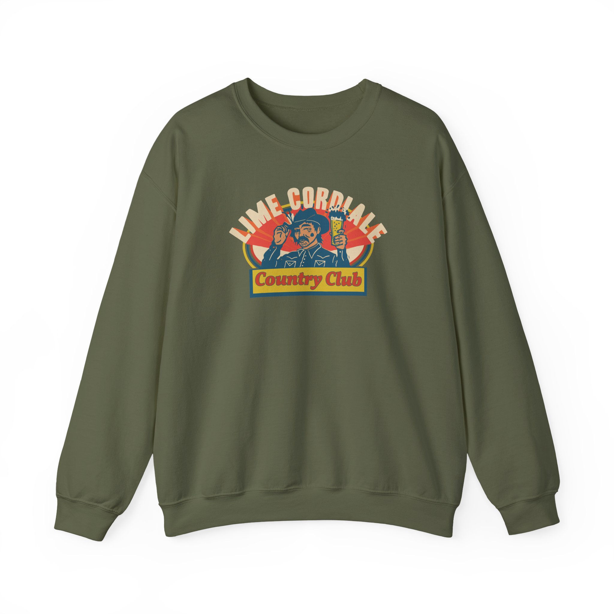 Lime Cordiale Country Club Unisex Heavy Blend™ Crewneck Sweatshirt - Image 7