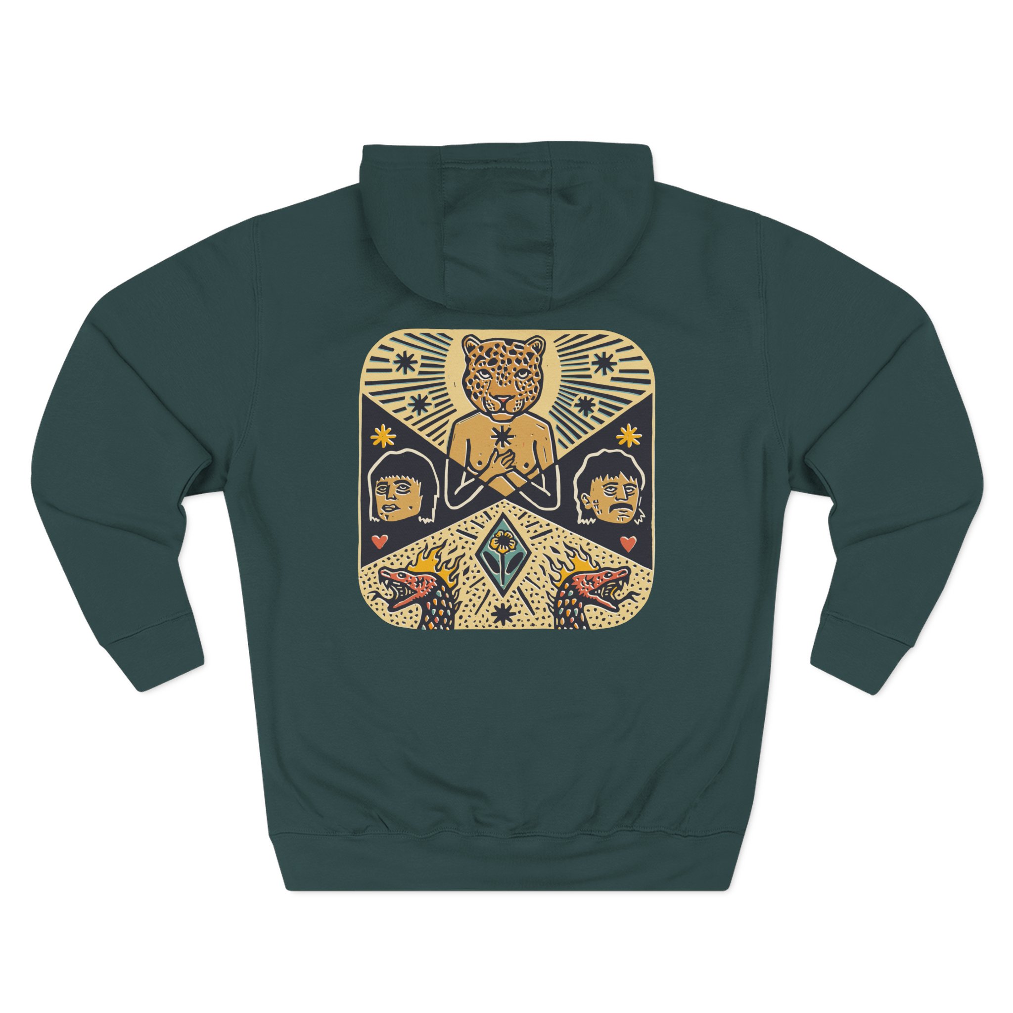 Lime Cordiale Pedestal Three-Panel Fleece Hoodie - Image 8