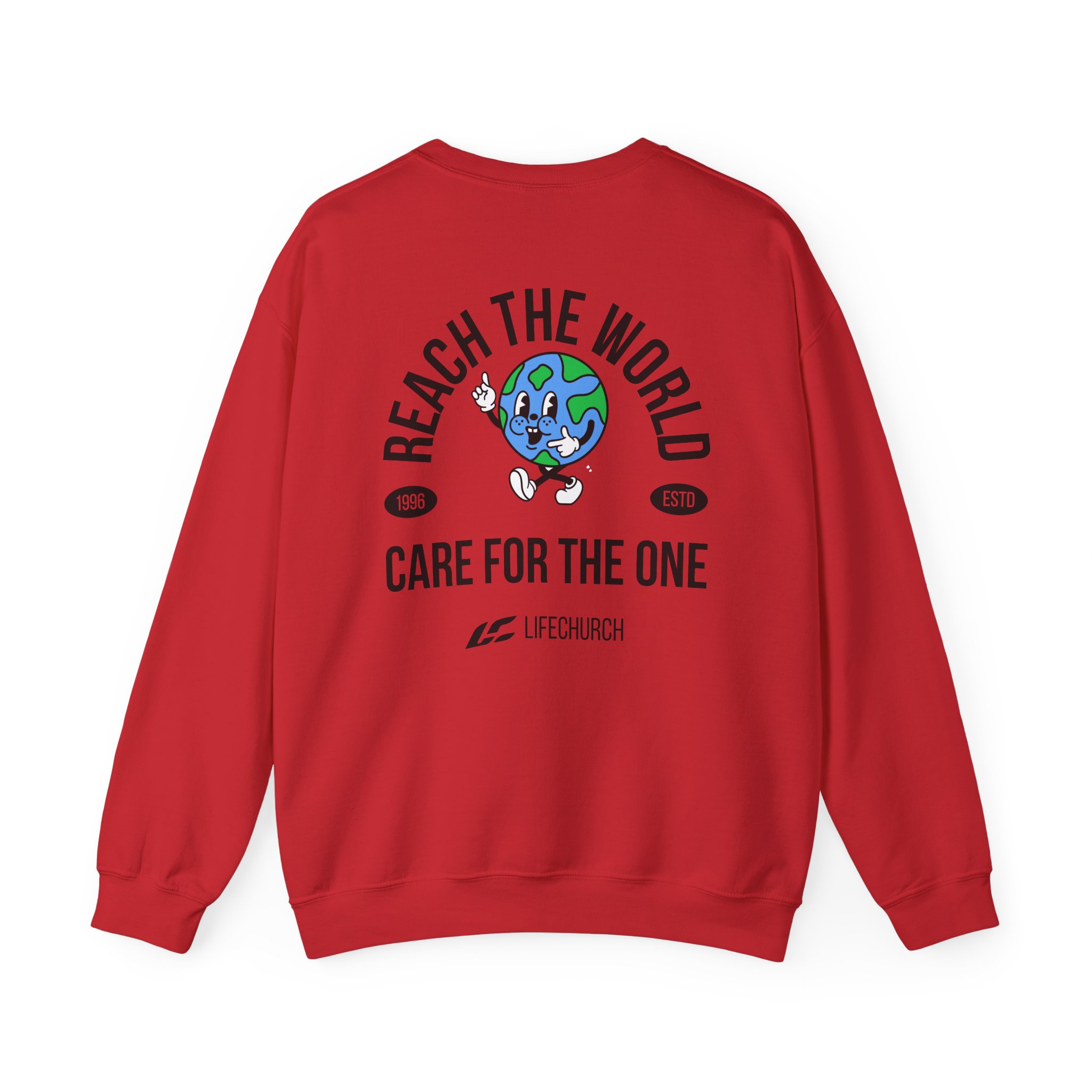 Life Church Reach the World Care for the One Unisex Heavy Blend™ Crewneck Sweatshirt - Image 24