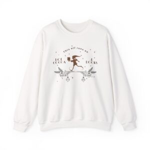 Fourth Wing This Elf Runs on Hot Cocoa and Books Unisex Heavy Blend™ Crewneck Sweatshirt