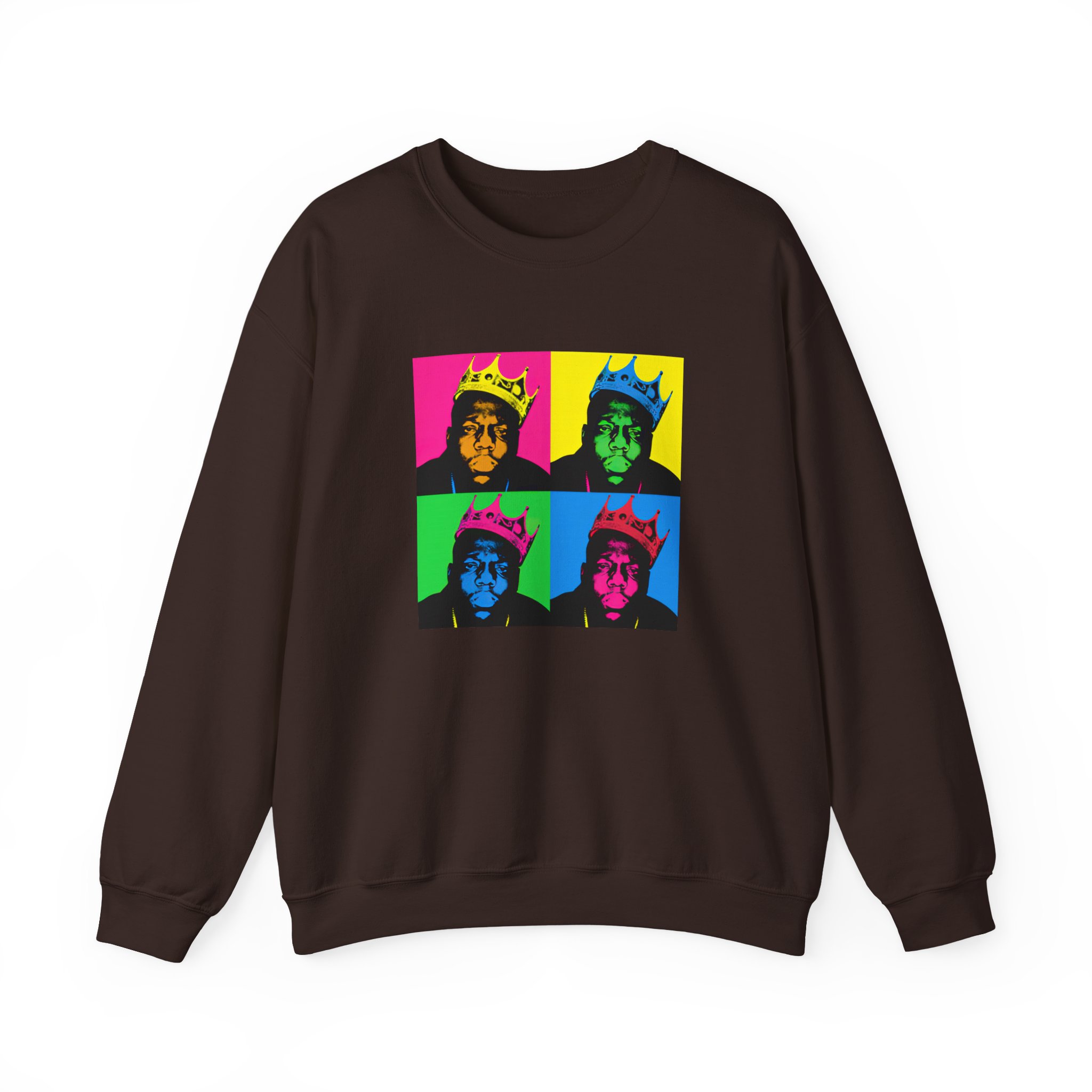 Biggie Smalls Crown Pop Art Unisex Heavy Blend™ Crewneck Sweatshirt - Image 3